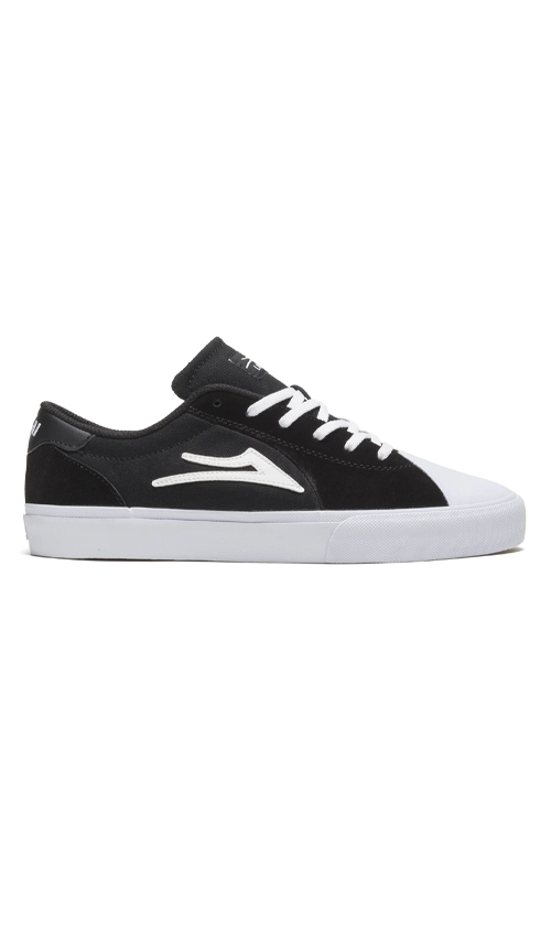 Lakai Flaco II Suede Skate Shoes for Men - Black & White | Comfortable & Durable Sneakers for Skateboarding & Casual Wear
