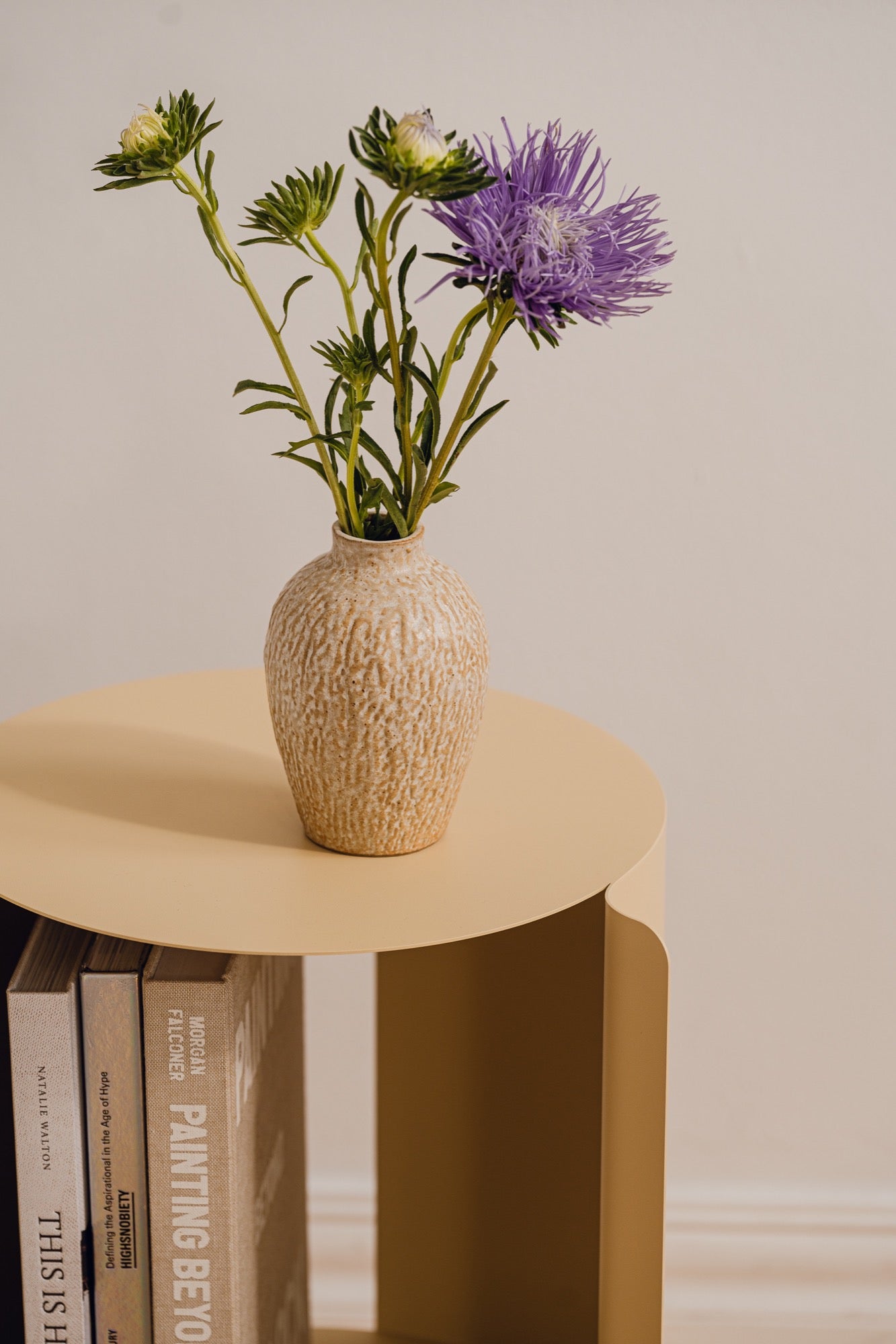 Butter Yellow Side Table - Modern Accent End Table for Living Room, Bedroom, or Office - Small Nightstand with Sturdy Metal Frame & Wooden Top - Perfect for Coffee, Books, and Decor