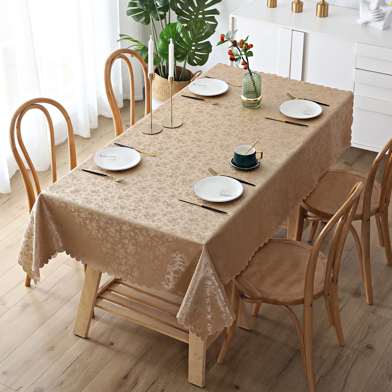 Smiry Waterproof Heavy Duty Vinyl Tablecloth - 60