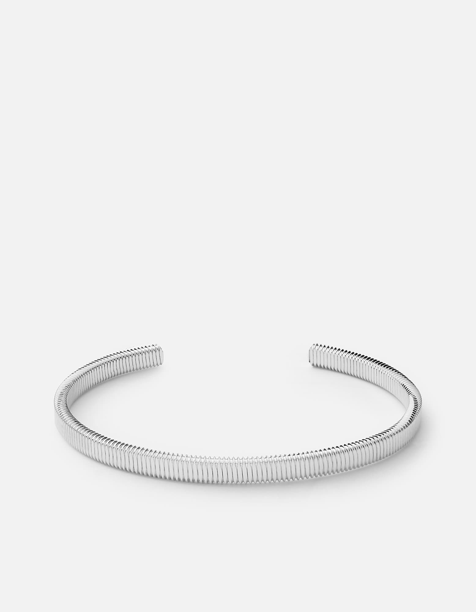 Sterling Silver Thread Cuff Bracelet - Elegant Adjustable Bangle for Women - Perfect for Casual Wear, Office & Special Occasions