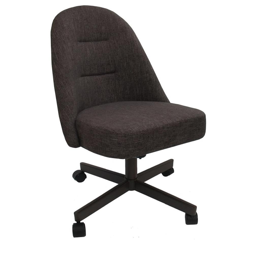 M-235 Swivel Metal Dining Caster Chair - Sanora Brown - Coffee - Perfect for Kitchen, Dining Room, Restaurant & Office Use