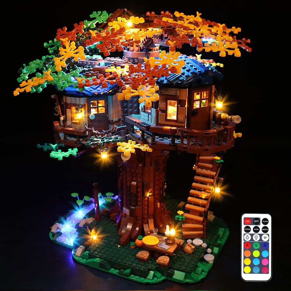 LED Light Kit for Lego 21318 Treehouse - USB Powered Lighting Set with Remote Control (Compatible with Lego 21318, Lights Only) - Perfect for Home Decoration, Gift Giving, and Lego Display Enhancement