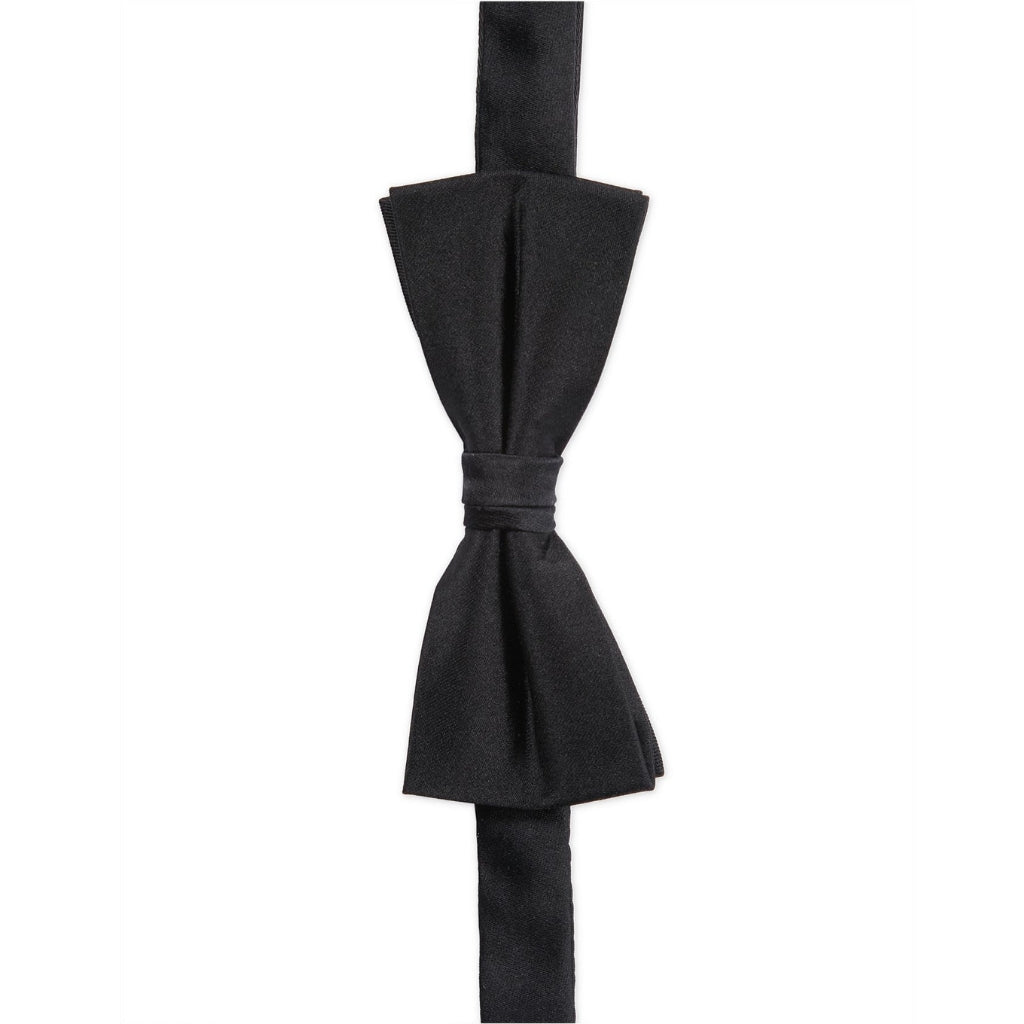 ABELARD Classic Black Satin Bow Tie for Men - Elegant Formal Neckwear for Weddings, Prom & Business Events