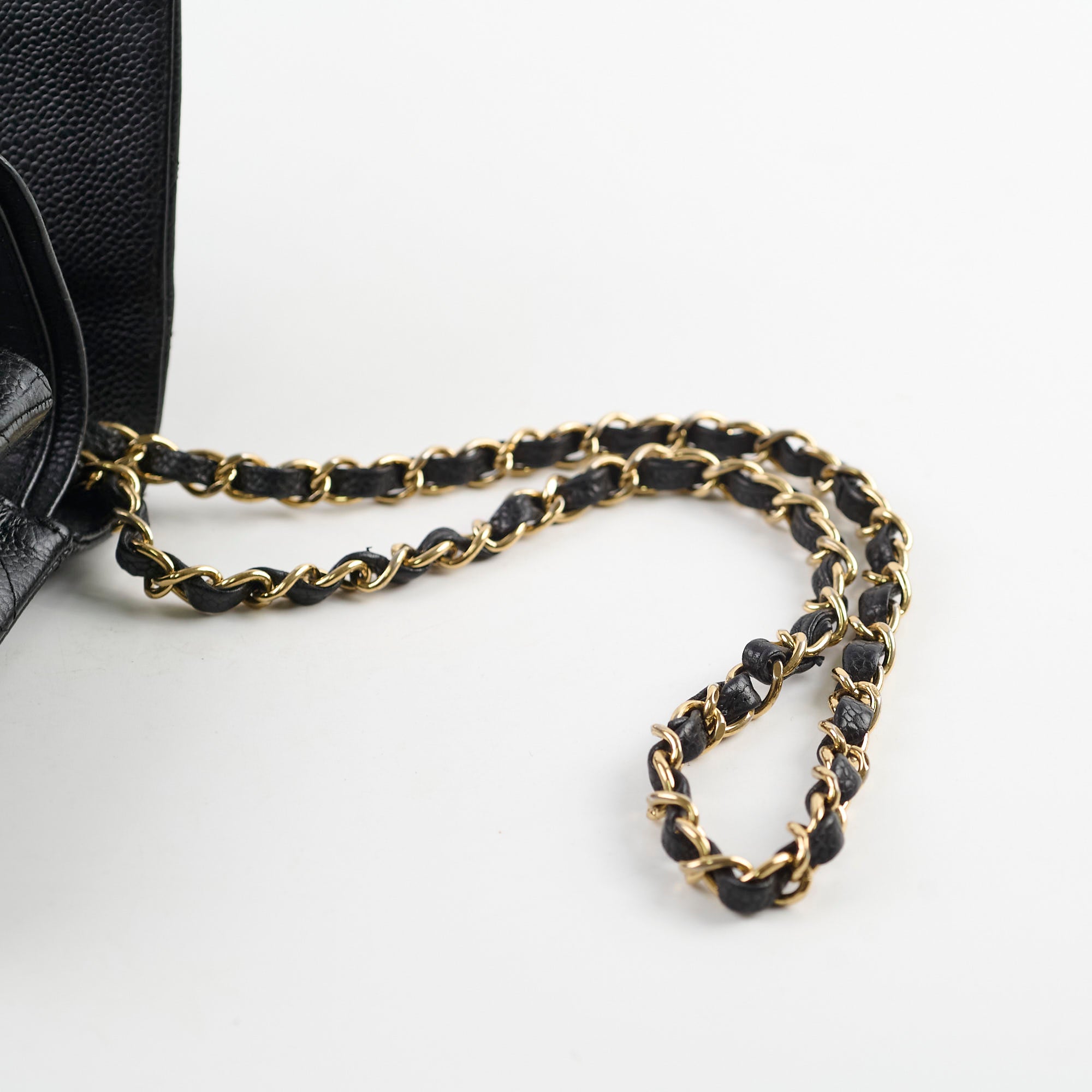 Chanel Classic Double Flap Bag Medium/Large Size in Black Caviar Leather with Gold Hardware - Perfect for Luxury Fashion, Evening Events & Gift Giving