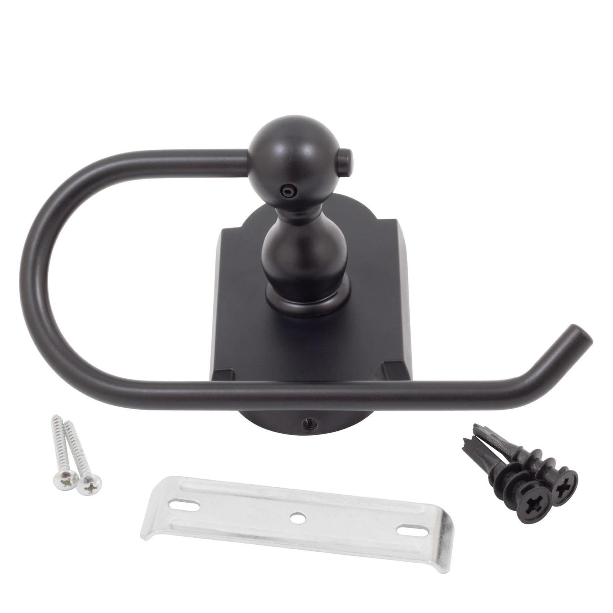 Stone Harbor Hardware Laredo European Toilet Paper Holder - Matte Black Bathroom Accessory for Modern & Traditional Homes - Perfect for Bathrooms, Powder Rooms & Guest Suites