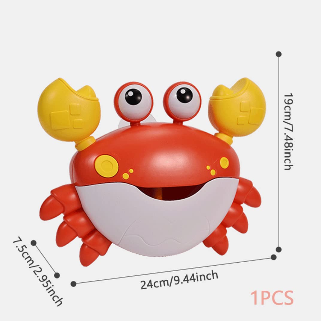 **Red Crab Bubble Bath Toy with Music - No Battery Baby Bath Bubble Maker for Toddlers 3+ Years - Fun Bath Time Toy for Boys & Girls - Perfect for Sensory Play & Water Play Activities**