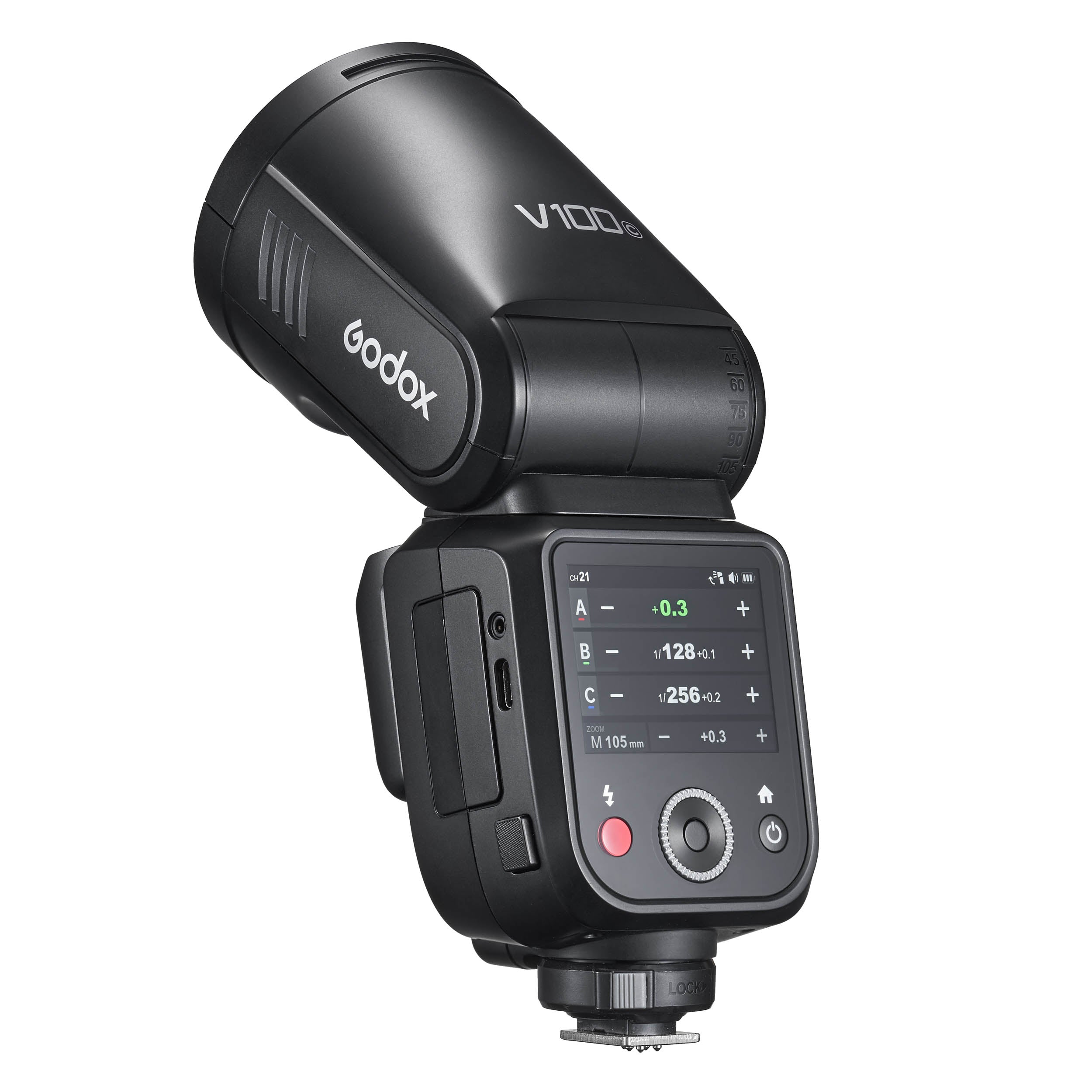 V100 100Ws Round Head Speedlite Flash for Canon Nikon Sony DSLR Cameras - Professional Studio Photography & Portrait Lighting Accessory