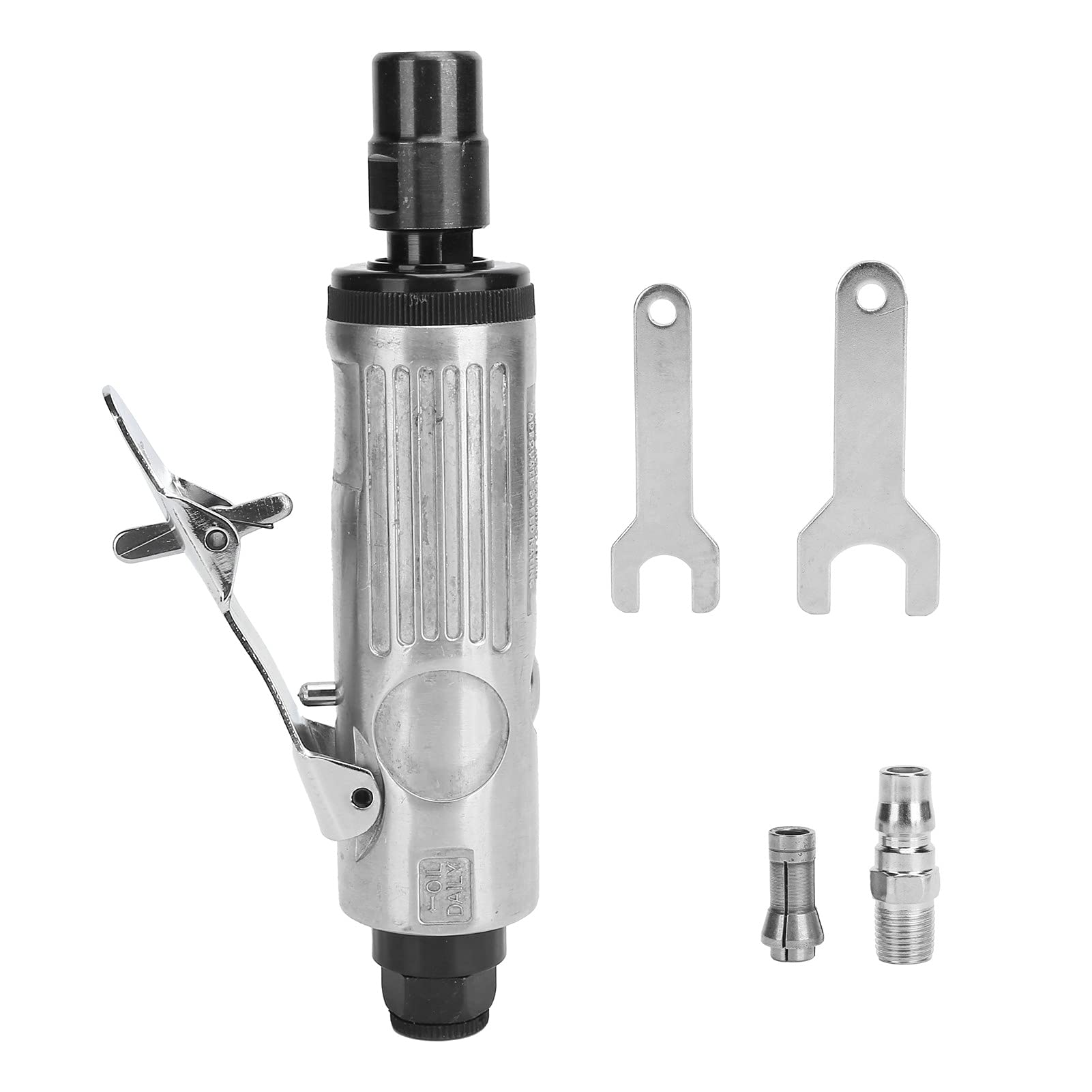 Walfront 1/4in Mini Air Die Grinder - Zinc Alloy Straight Pneumatic Tool for Grinding, Polishing & Engraving with Adjustable Speeds up to 22000 RPM | Ideal for Metalworking, Wood Carving & DIY Projects