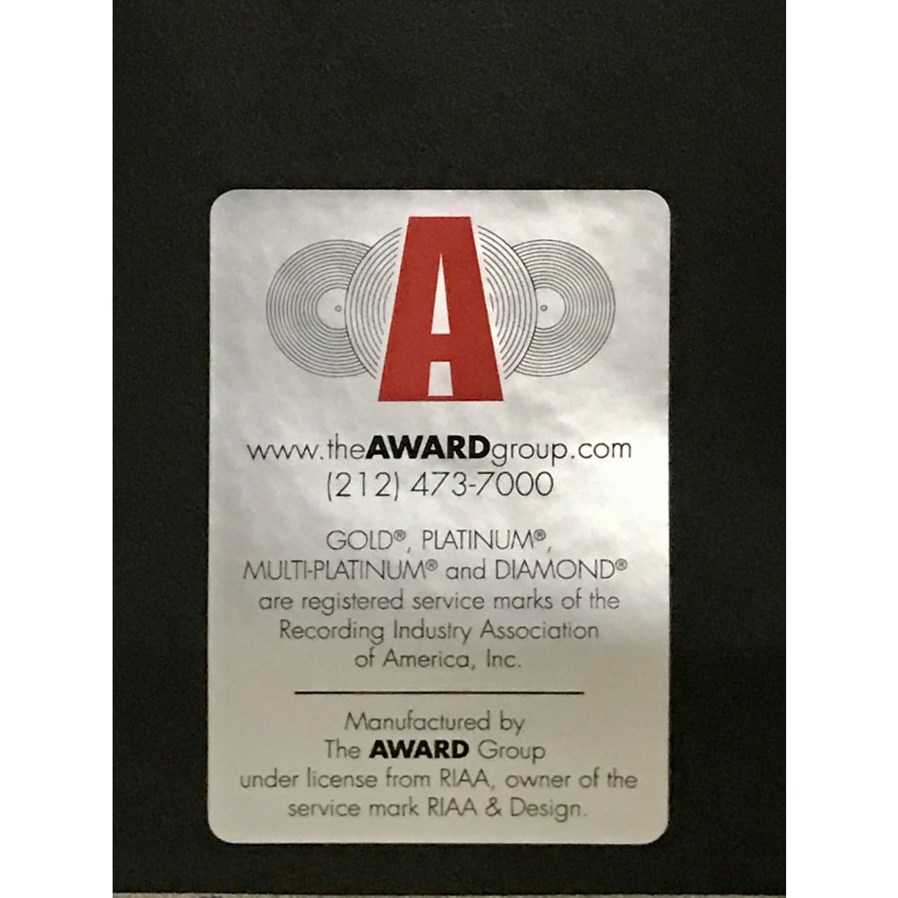 Bailey Zimmerman RIAA 2x Multi Platinum Combo Award - Official Music Recognition Plaque - Perfect for Home Display, Office Decor & Fan Collections