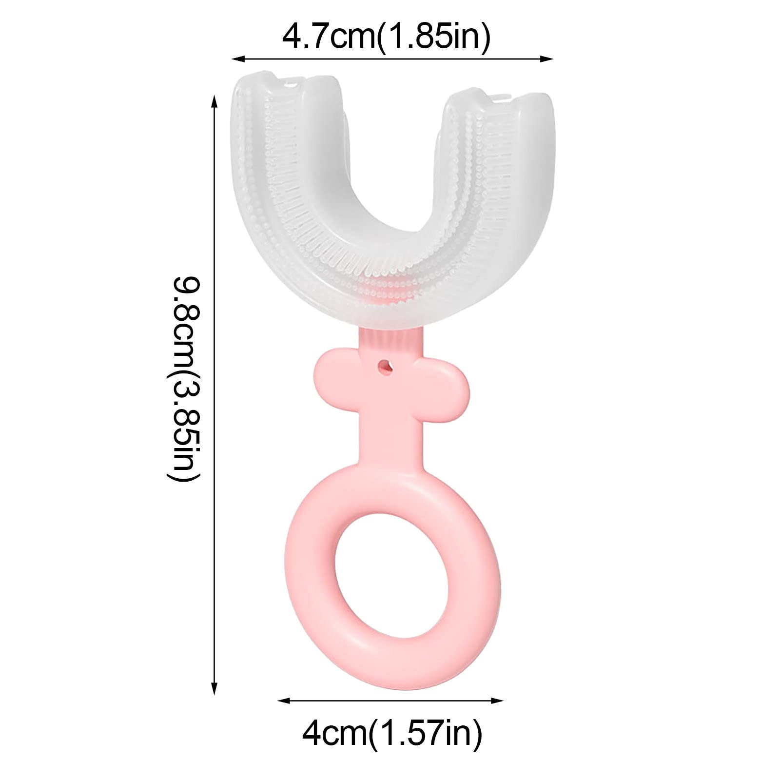 Soft Silicone U-Shaped Kids Toothbrush for Ages 2-12 | 360° Cleaning Manual Brush with Cute Gender Symbols | Perfect for Travel, School & Daily Oral Care
