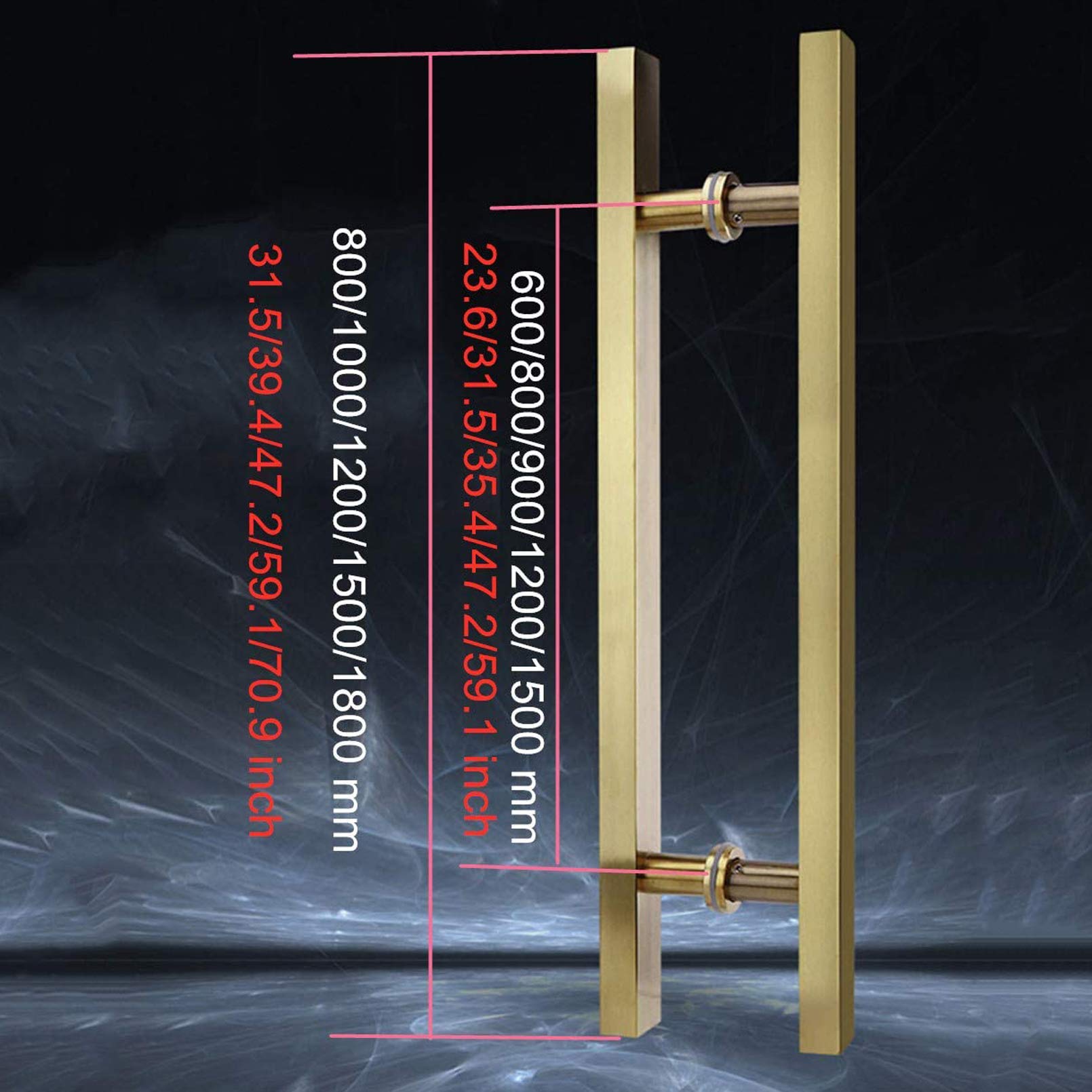 Heavy Duty Stainless Steel Sliding Barn Door Handle - T Bar Shower Pull Push Handles for Bathroom, Glass Shed, Hotel & Office - 7 Sizes Available - Perfect for Modern Interior & Commercial Spaces