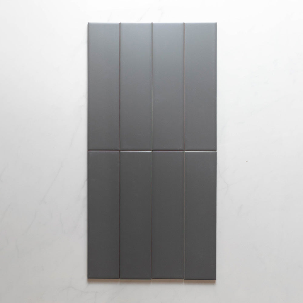 Premium Cascade Dark Grey 75x300mm Matte Unrectified Subway Tile - Perfect for Kitchen Backsplash, Bathroom Walls & Modern Interior Design
