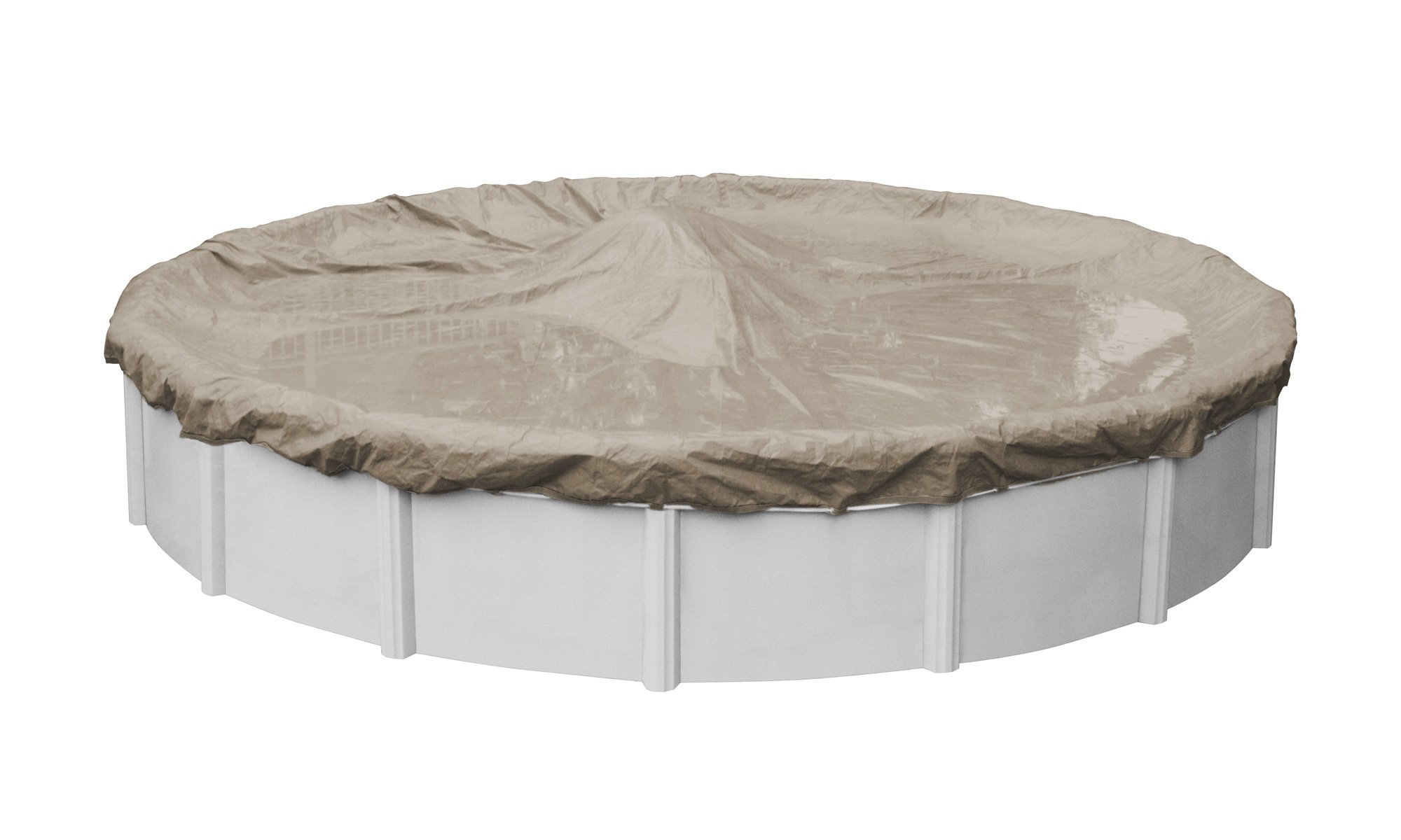 Robelle 5728-4-ROB Defender Winter Pool Cover for 28-Foot Round Above Ground Swimming Pools - Heavy Duty Protection for Cold Weather, Snow & Debris - Perfect for Winterizing Backyard Pools