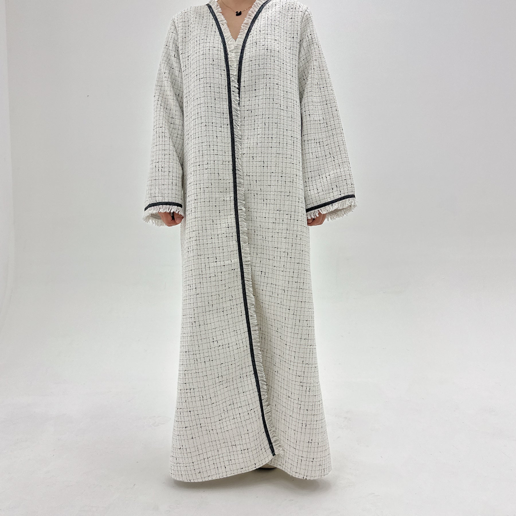 Clara Tweed Duster Coat in Camel Color - Elegant Women's Outerwear for Fall & Winter | Perfect for Office, Date Night & Special Occasions