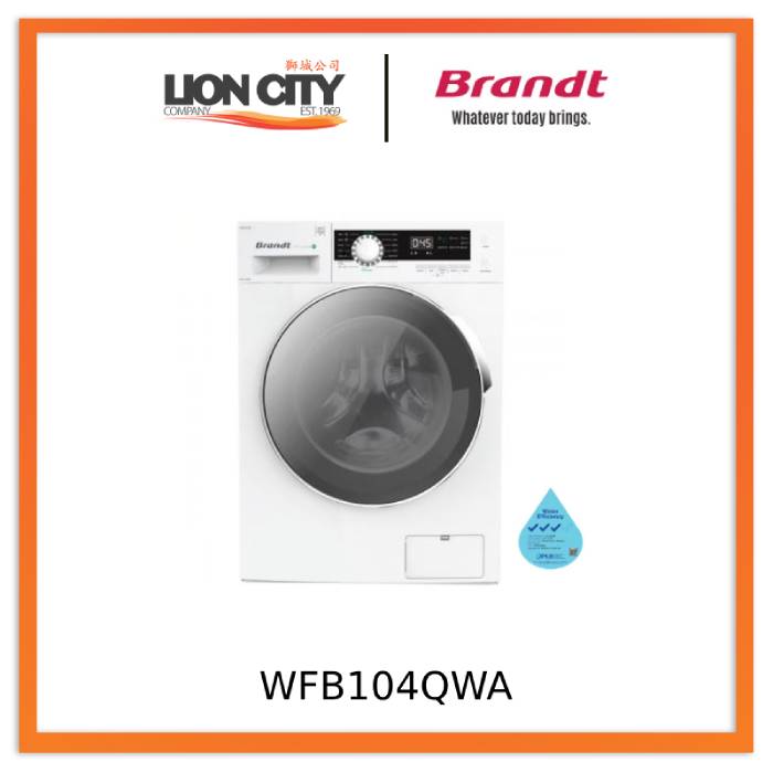 Brandt WFB104QWA 24 Inch Front Load Washing Machine - Energy Efficient, Quiet Operation, Large Capacity (4.2 Cu. Ft) - Perfect for Apartments, Laundry Rooms & Small Spaces - White
