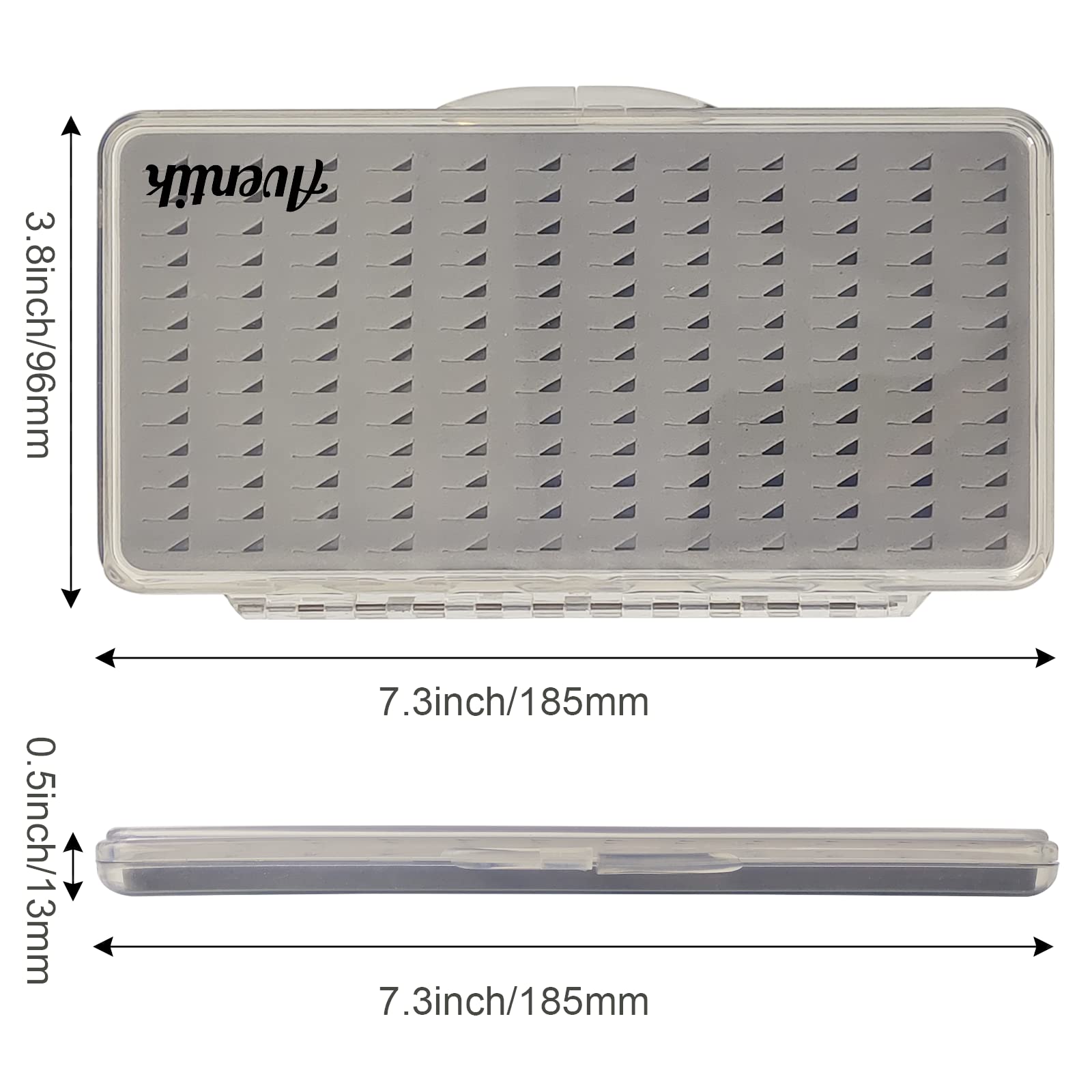 Aventik Slim Magnetic Fly Fishing Tackle Box - 7.3x3.8x0.5in for Fly Fishing Gear Storage
