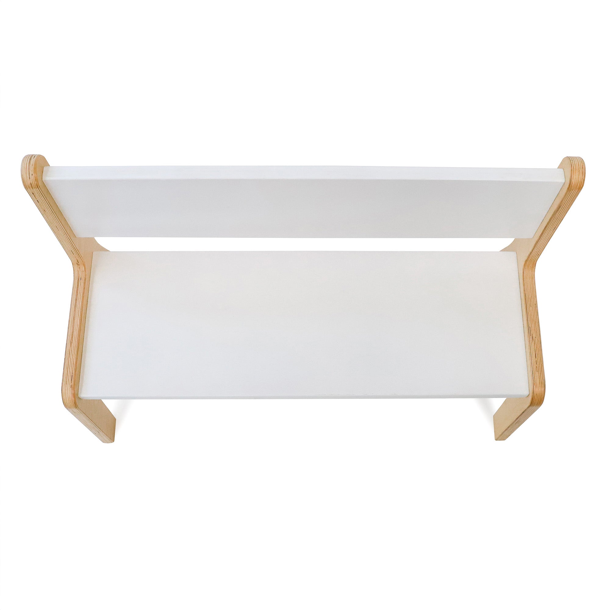 elevatED™ 10-Inch White Wooden Bench WB1980 - Perfect for Entryway, Bedroom, or Garden Seating