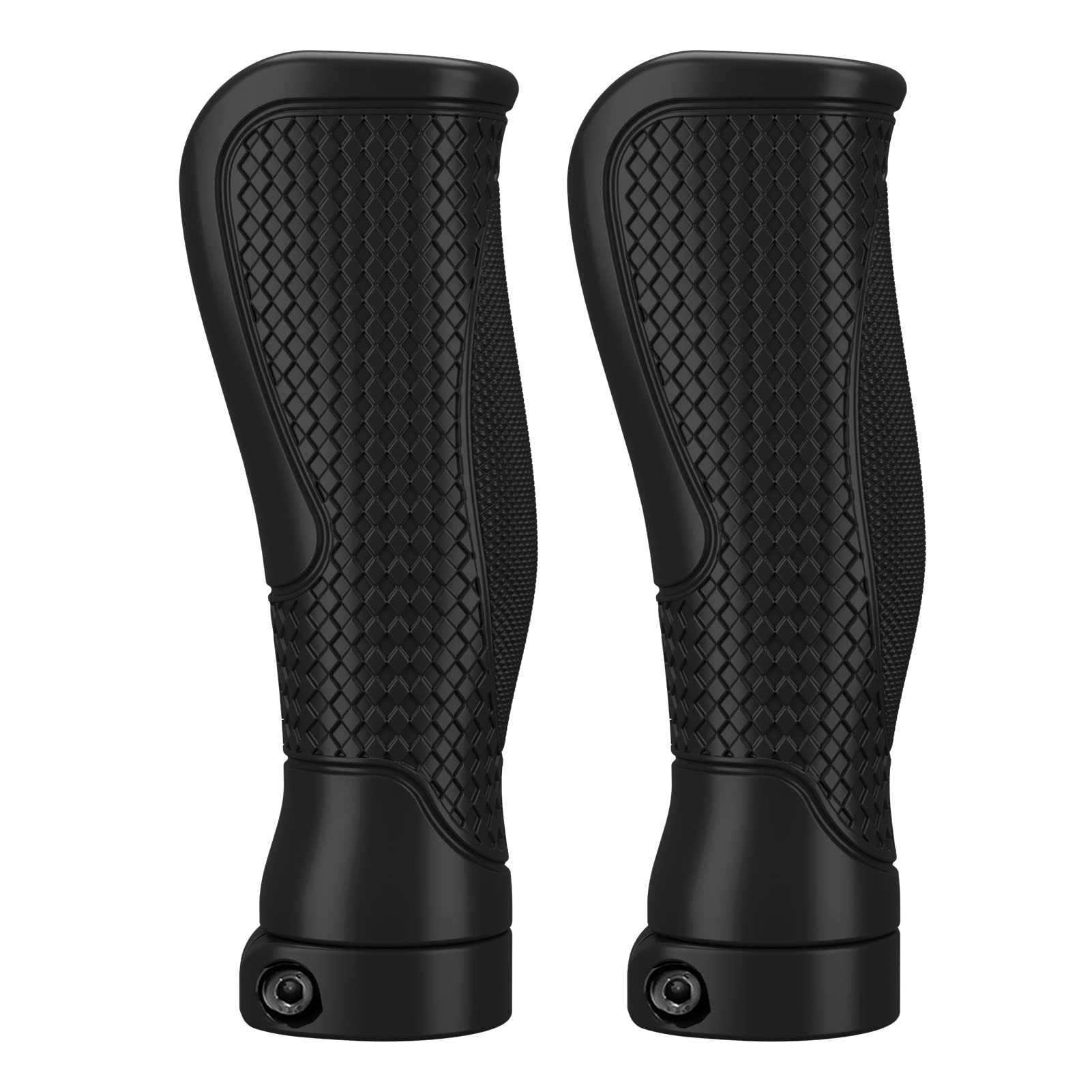 Himiway Ergonomic Lock-On Bike Handlebar Grips - Non-Slip Rubber Bicycle Handle Grip for E-Bike, Scooter & Foldable Bicycle - Perfect for Commuting, Mountain Biking & Urban Riding
