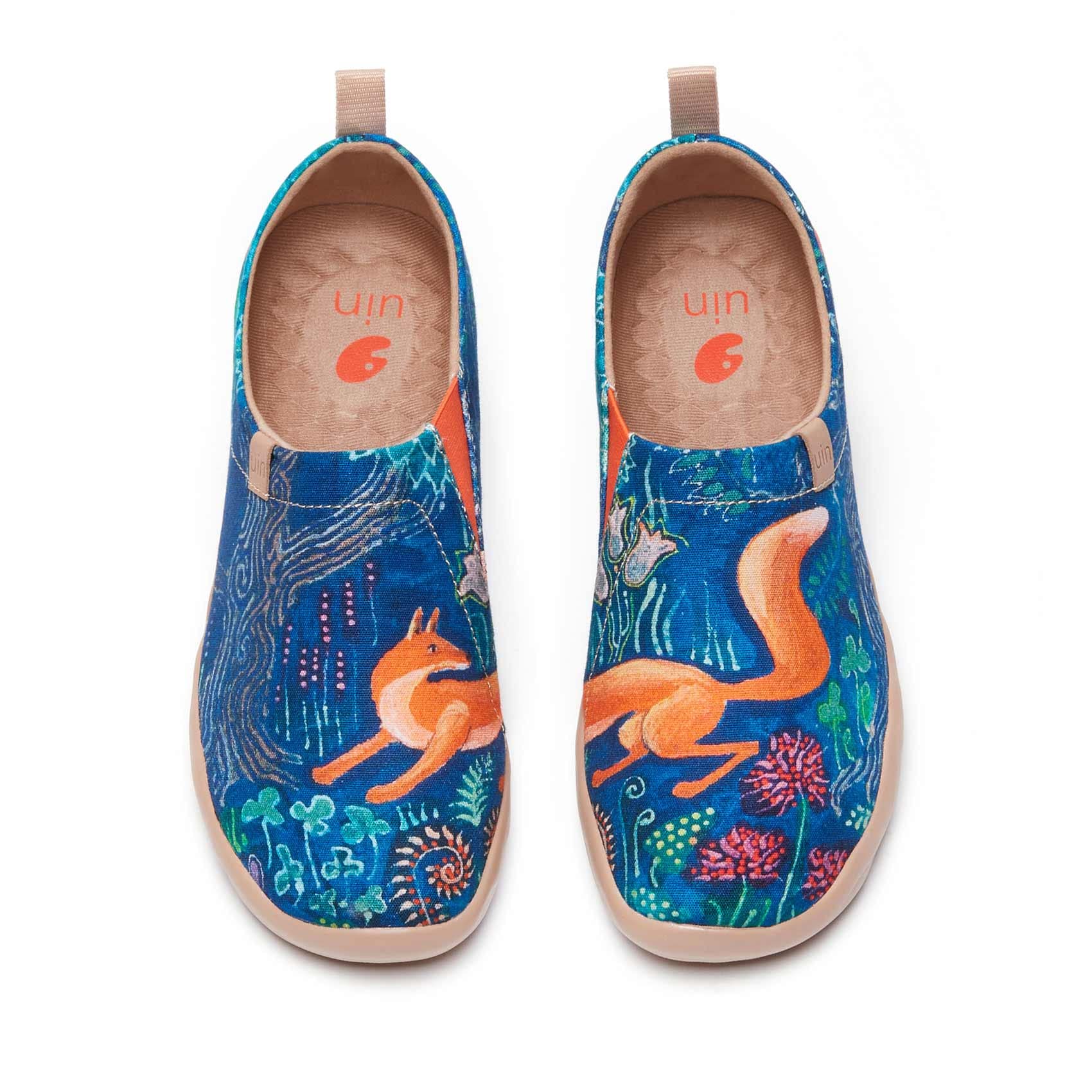 UIN Women's Art-Inspired Slip-On Loafers - Lightweight Breathable Travel Shoes for Walking, Casual Comfortable Flats - Perfect for Vacation, Commuting & Everyday Wear