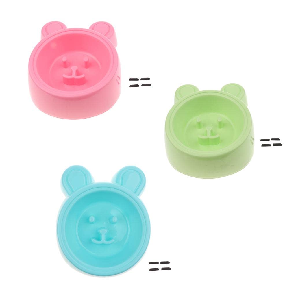 UJEAVETTE Slow Feeder Bowl for Dogs, Cats & Rabbits - Anti-Gulping Pet Food Dish for Healthy Eating - Pink - Perfect for Fast Eaters & Portion Control at Mealtime