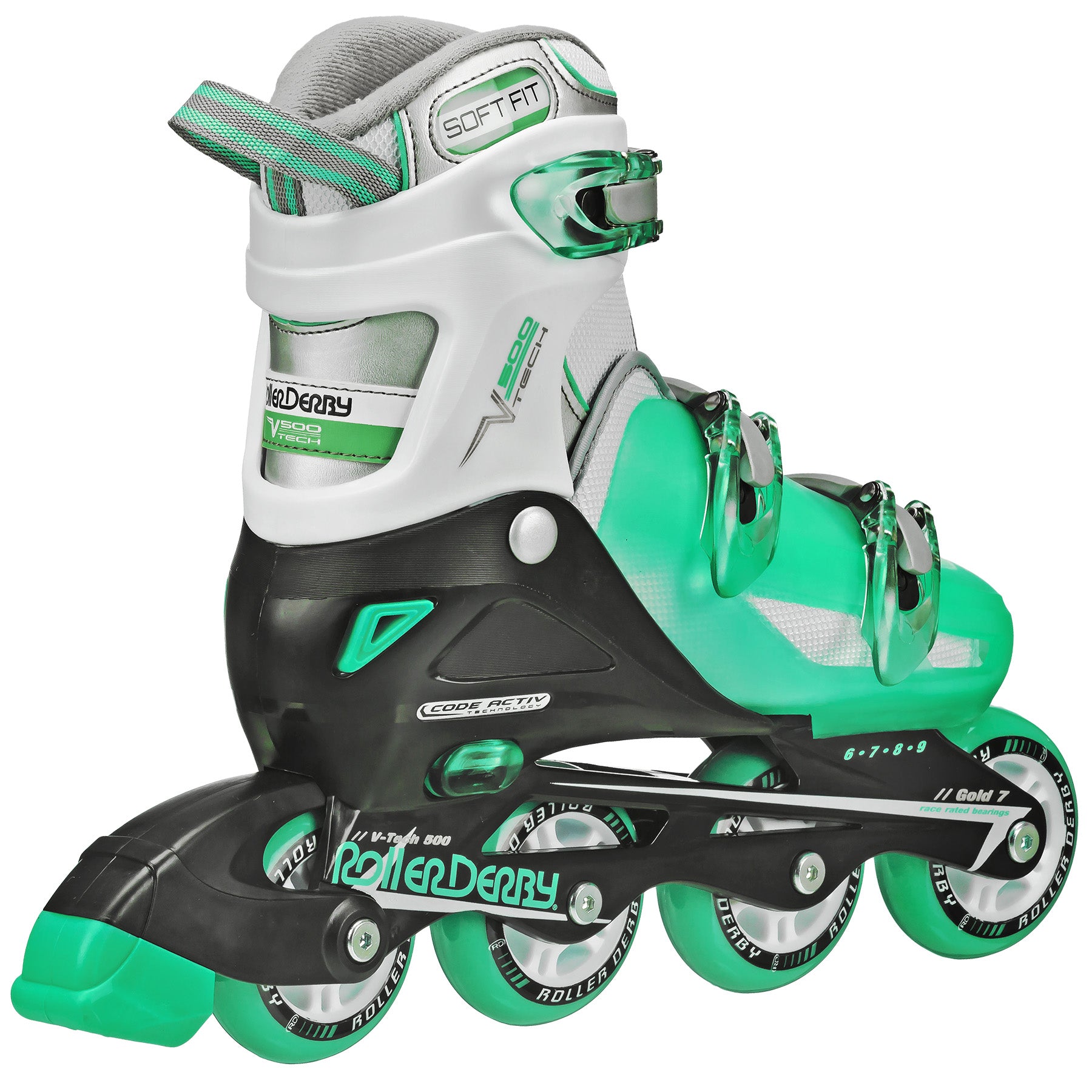 V Tech 500 Adjustable Women's Inline Skates - Perfect for Fitness, Outdoor Roller Skating & Recreational Sports