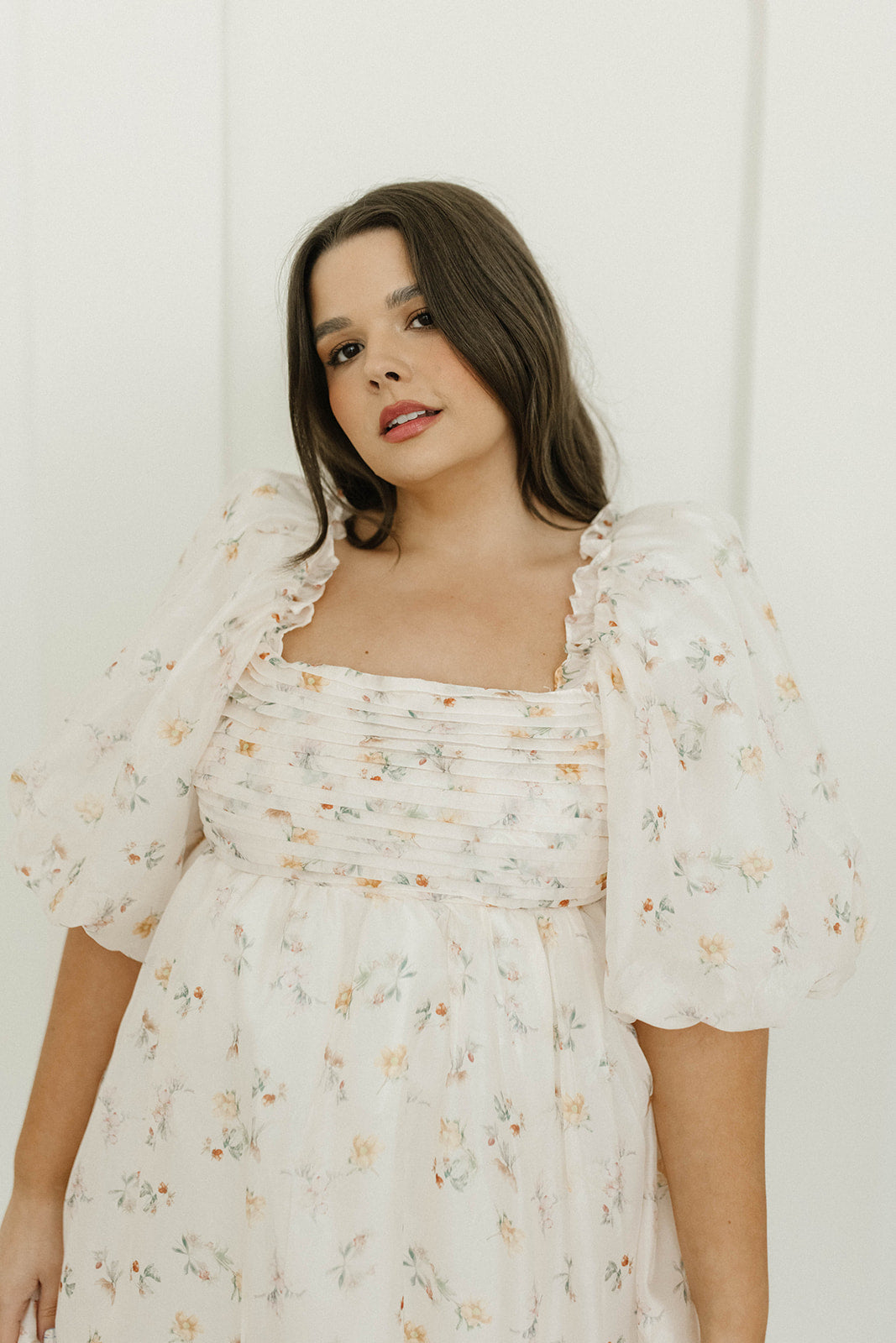 Melody Maxi Dress with Pleats & Bow Detail - Yellow Rose Floral Print | Bump Friendly Maternity Dress | Inclusive Sizing S-3XL | Perfect for Weddings, Baby Showers & Summer Vacations