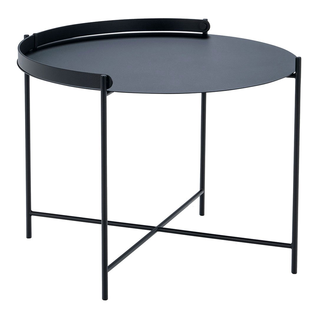 Modern Edge Tray Coffee Table - Sleek Side Table with Storage Shelf for Living Room, Bedroom & Office - Perfect for Holding Remote, Books & Decor