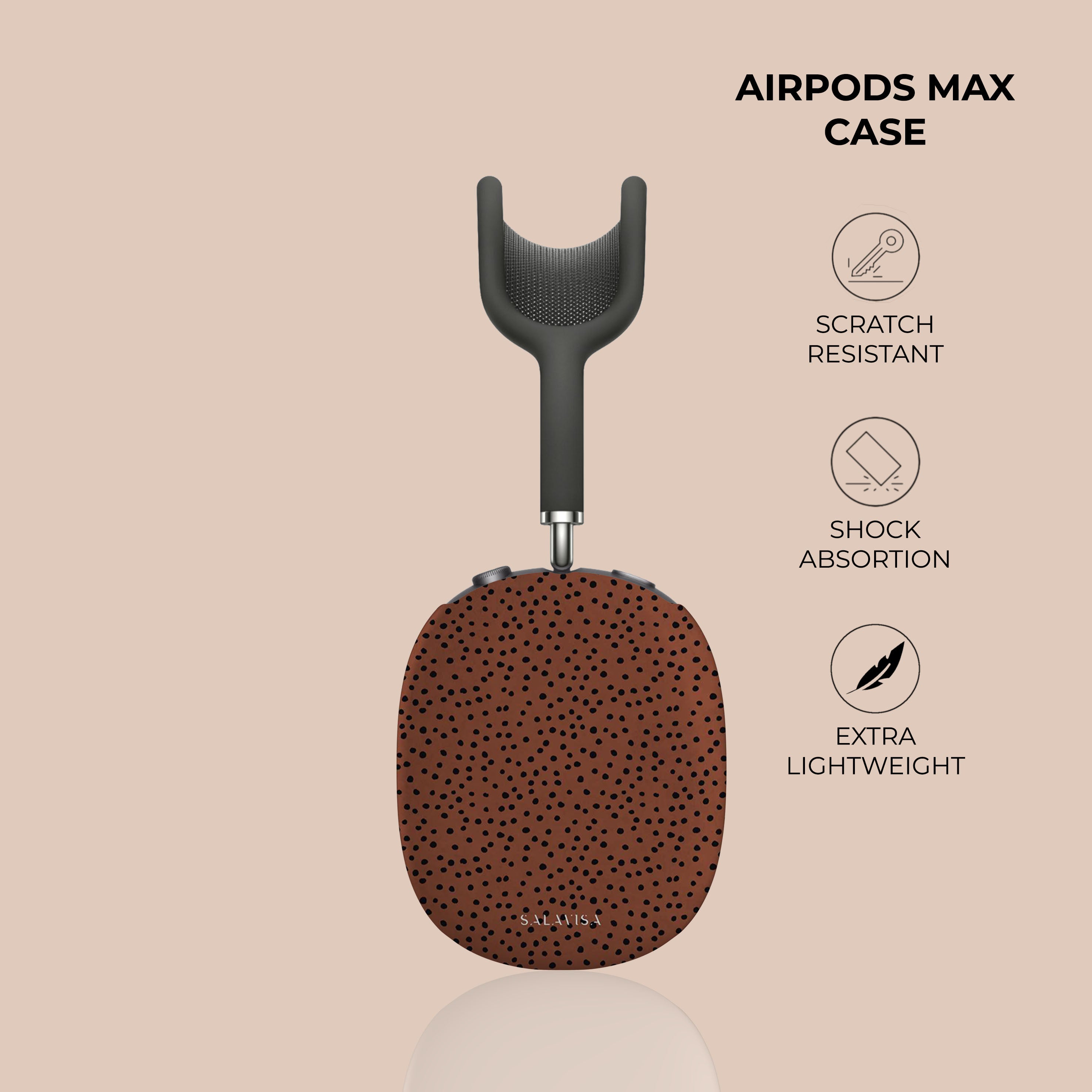 Orange Polka Dots AirPods Max Protective Case - Durable Hard Shell Cover for Apple AirPods Max Headphones - Perfect for Travel, Gym & Daily Use