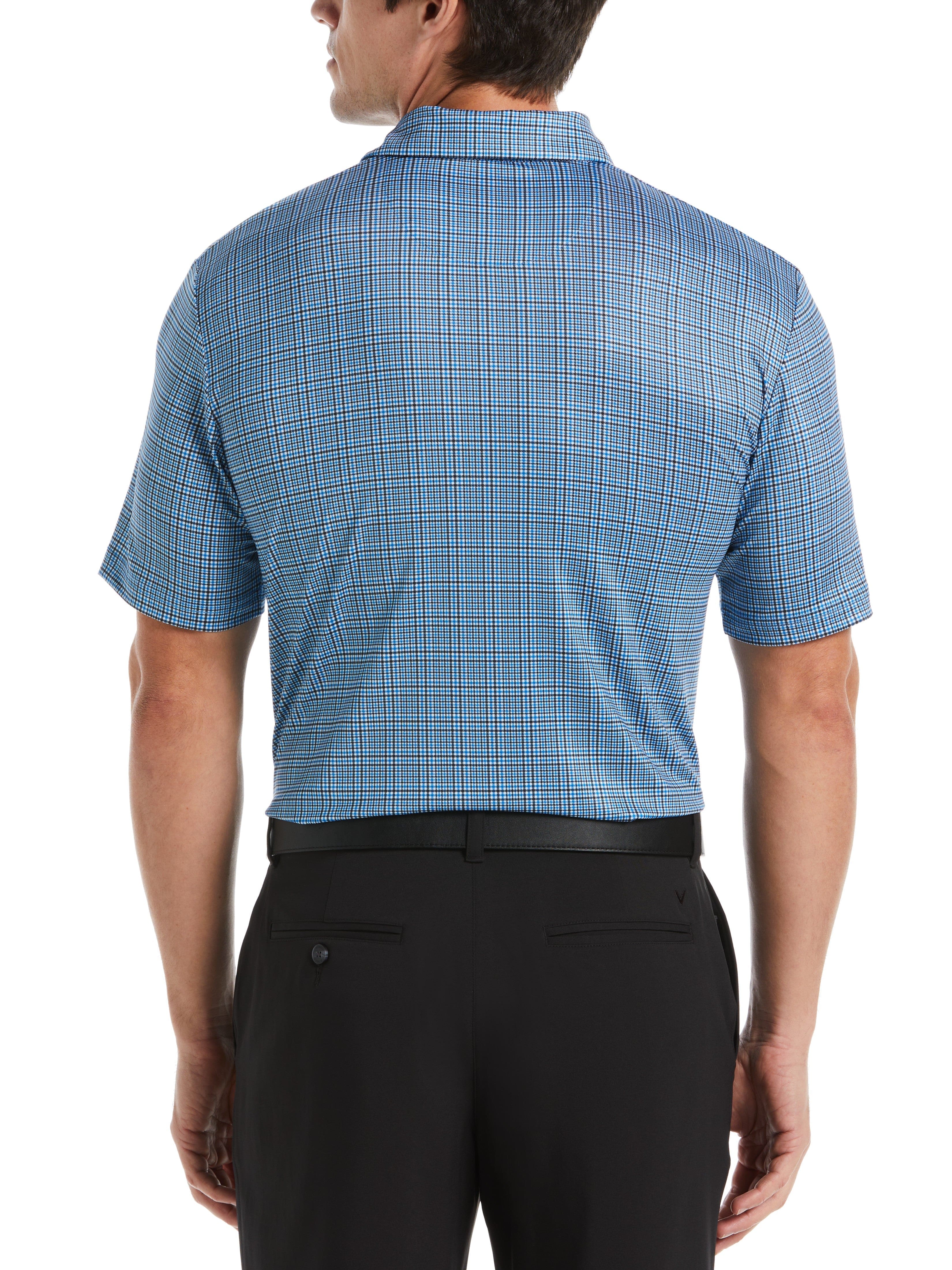 Men's Plaid Golf Polo Shirt - Breathable & Moisture-Wicking Performance Golf Shirt for Men - Perfect for Golf, Casual Wear & Outdoor Activities