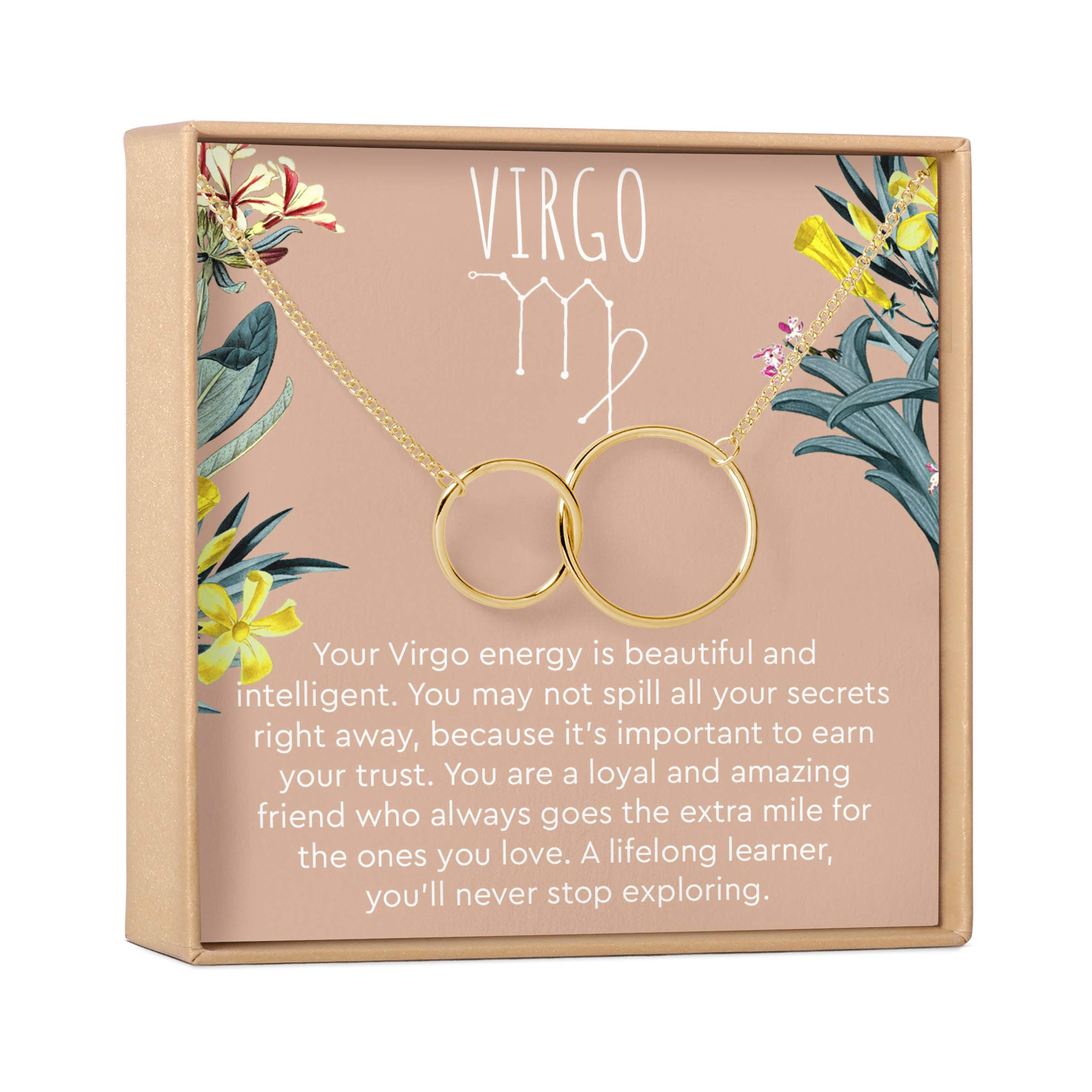 Virgo Zodiac Necklace - Sterling Silver Birthstone Pendant with Gift Box | Perfect Birthday, Christmas & Anniversary Present for Women | Zodiac Jewelry for Daily Wear & Special Occasions