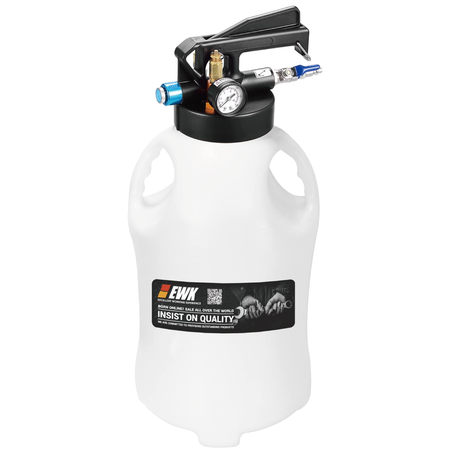 EWK Patented 10L Automatic Transmission Fluid Pump - ATF Extractor & Dispenser with 14 Adapters - Professional Fluid Changer for Car Maintenance & DIY Auto Repair