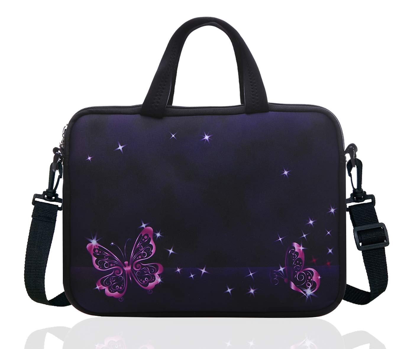 14 Inch Neoprene Laptop Sleeve Case with Shoulder Strap - Protective Cover for 14