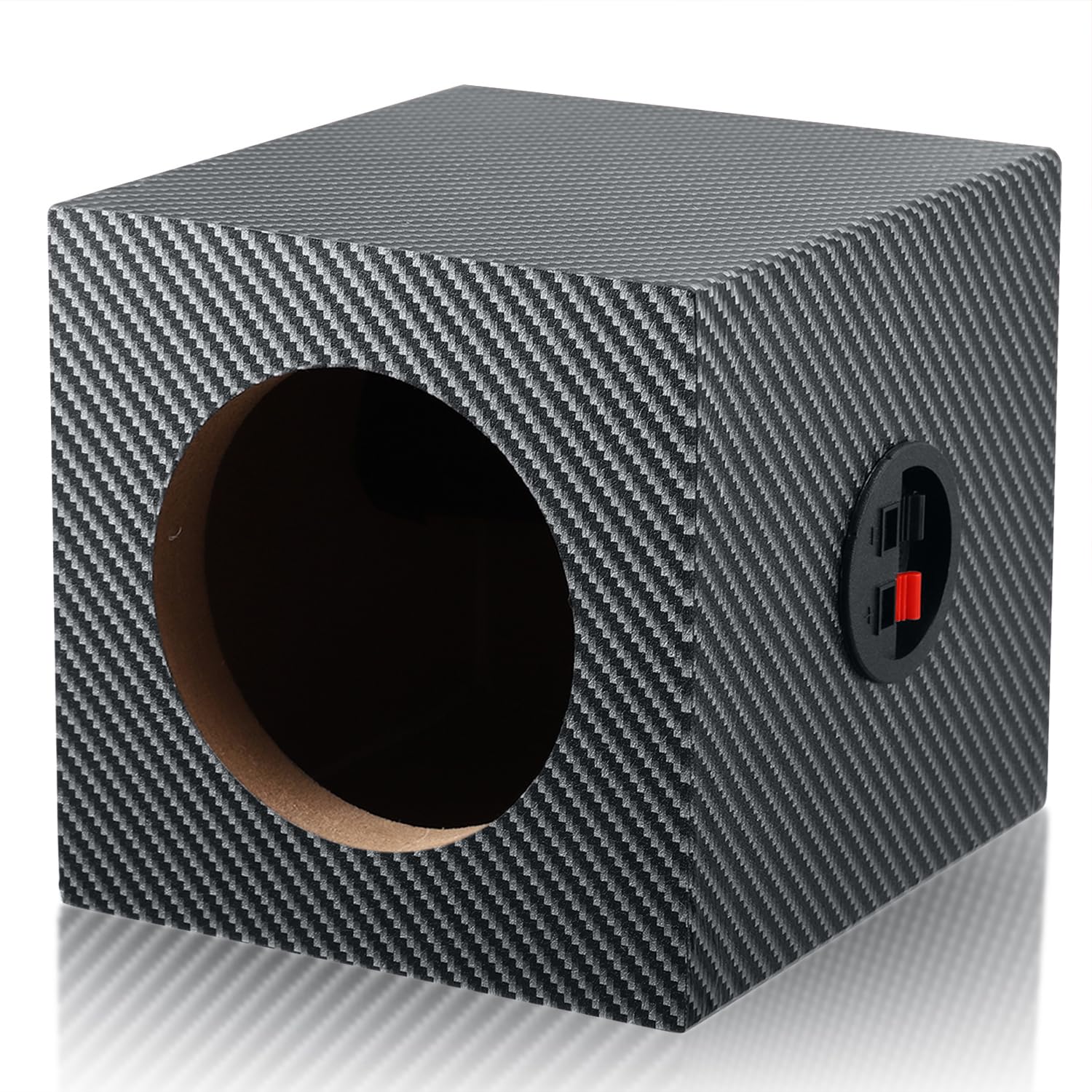 6.5 Inch Wooden Car Speaker Enclosures - Premium Sound-Absorbing Cotton & Spiked Pads for Enhanced Audio - Perfect for Home Theater & Vehicle Sound Systems - American-Made Car Audio Cabinets for Superior Sound Quality