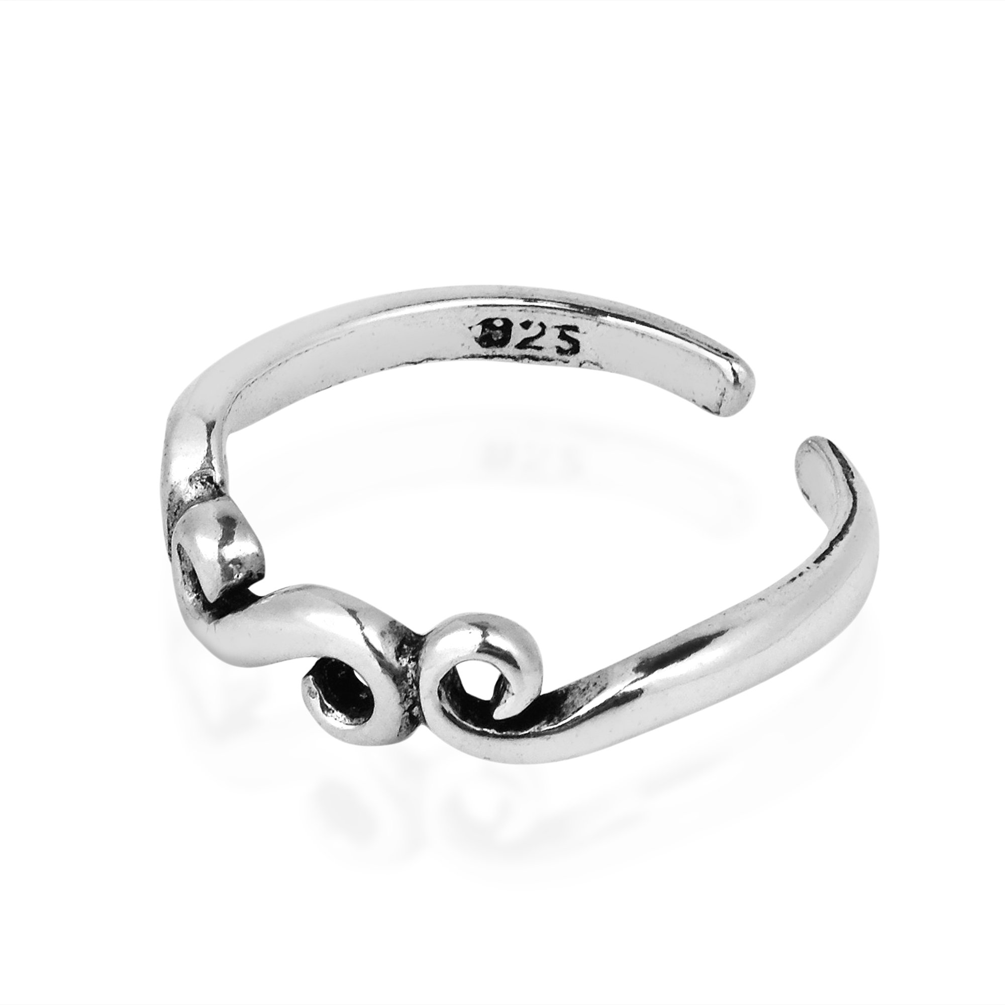 AeraVida Infinity Symbol .925 Sterling Silver Toe Ring or Pinky Ring - Trendy Summer Jewelry for Beach, Festival & Boho Fashion Accessories