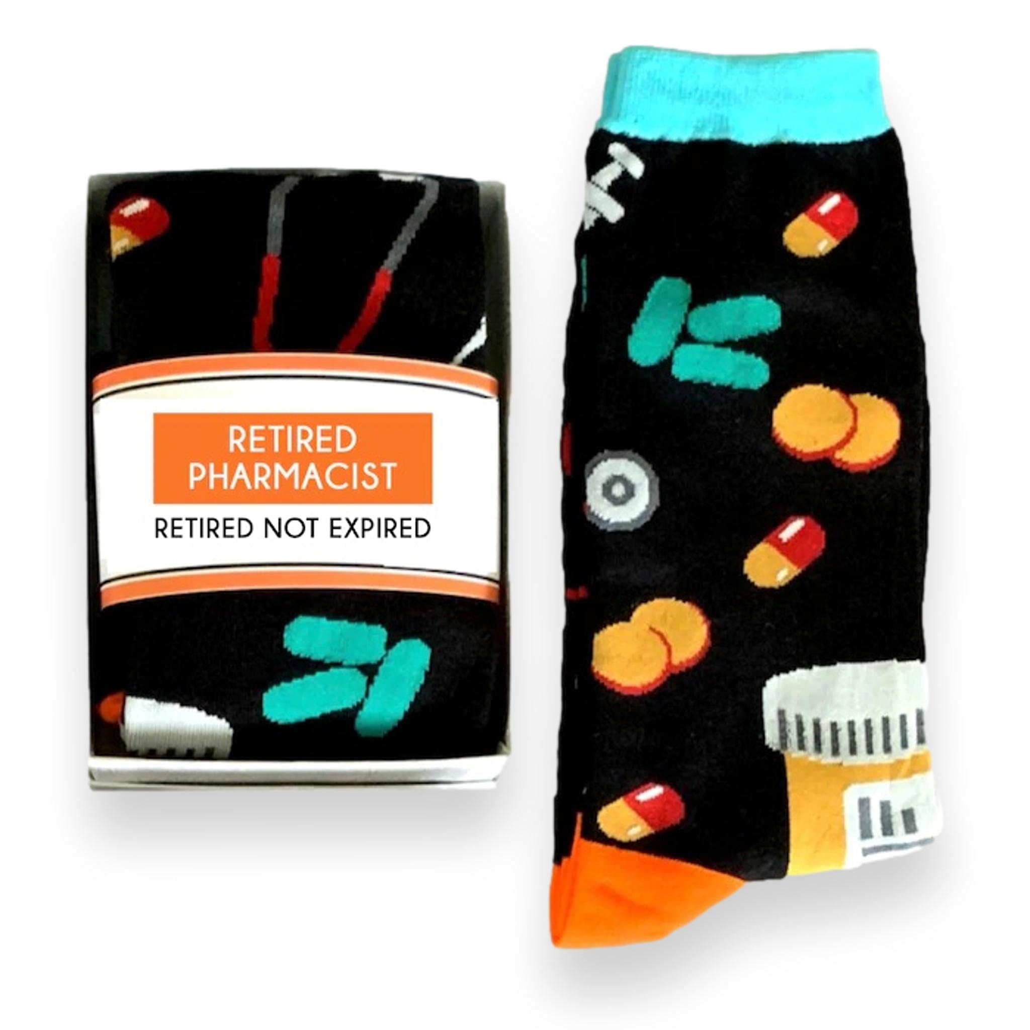 Funny Pharmacy Crew Socks Gift Set - Perfect for Pharmacists, Graduates & Medical Professionals | Novelty Socks for Men & Women | Great Pharmaceutical Rep Gift for Work, School & Healthcare Events