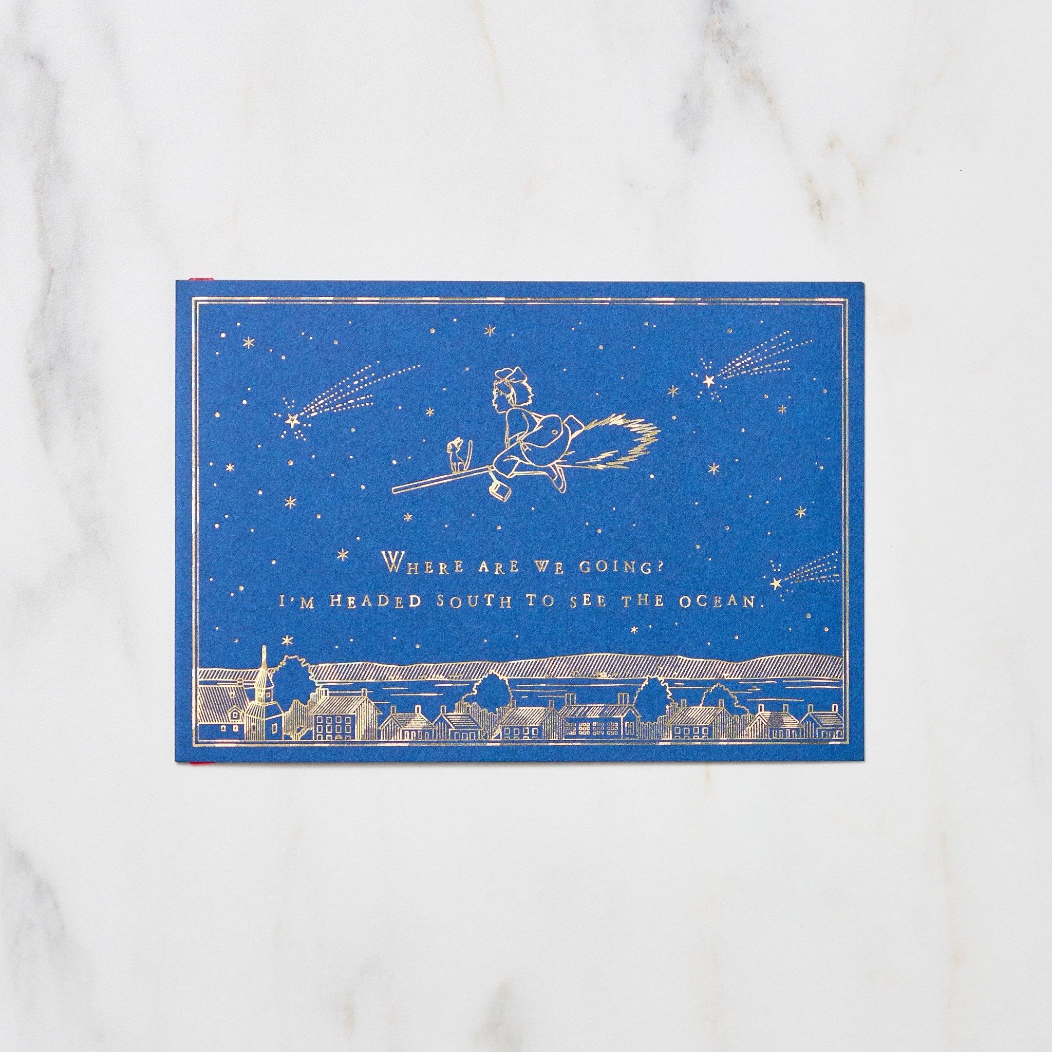 Studio Ghibli Night Sky Foil Stamp Greeting Cards - 10 Pack Anime Stationery Set with Envelopes, Perfect for Birthday Gifts, Thank You Notes & Collectibles (Movic Official Licensed Product)