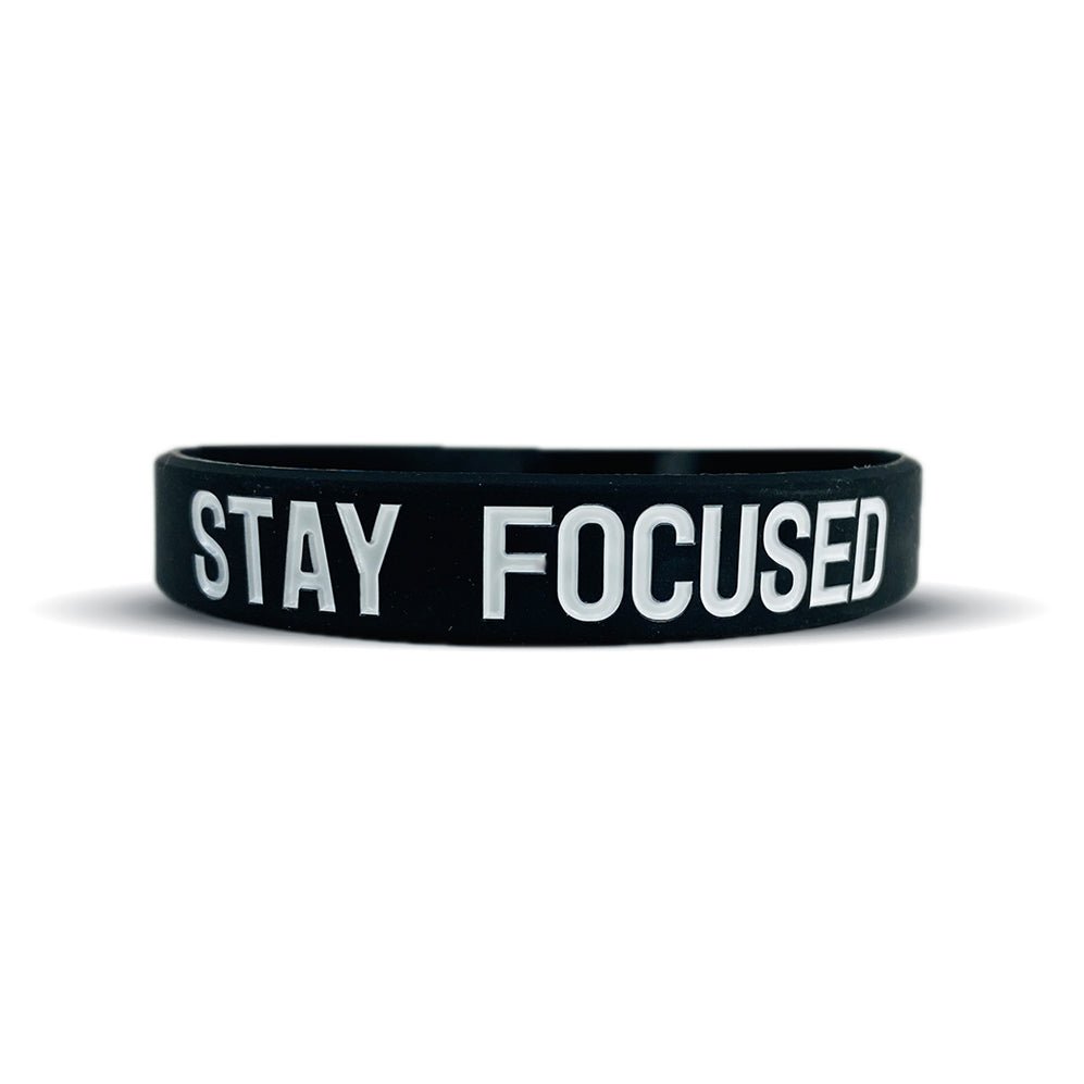 STAY FOCUSED Motivational Wristband - Inspirational Silicone Bracelet for Men & Women - Perfect for Workouts, Yoga, and Daily Motivation