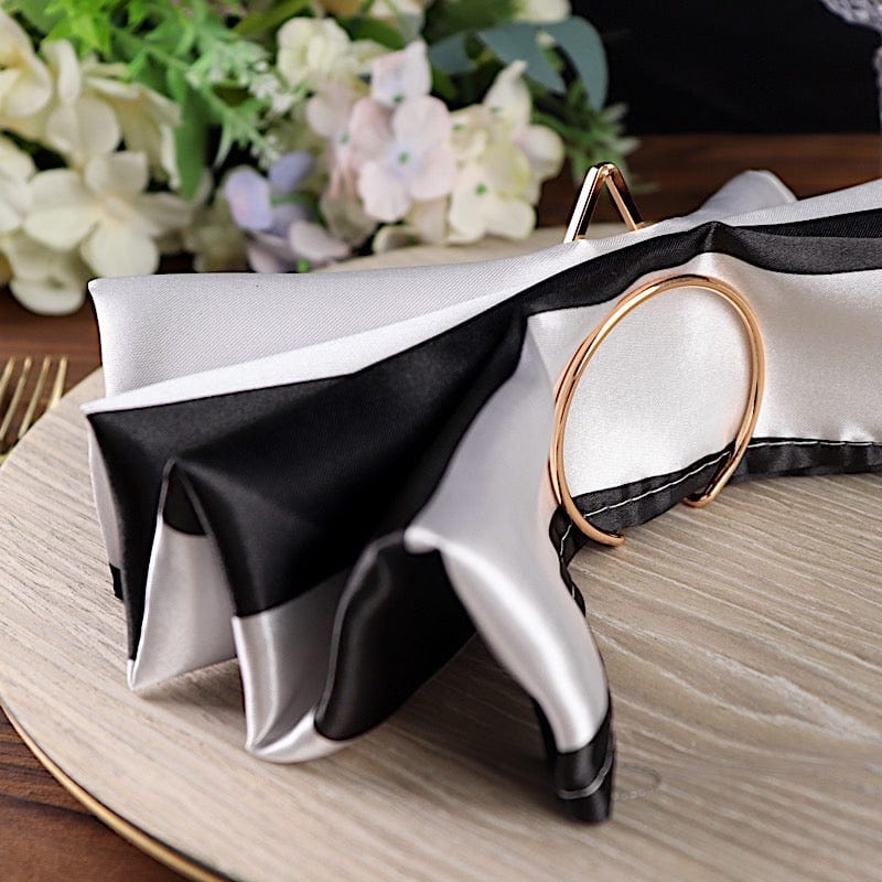 4 Pack Gold Geometric Metal Napkin Rings - Circle & Triangle Design for Elegant Table Setting, Wedding, Dinner Party, and Home Decor