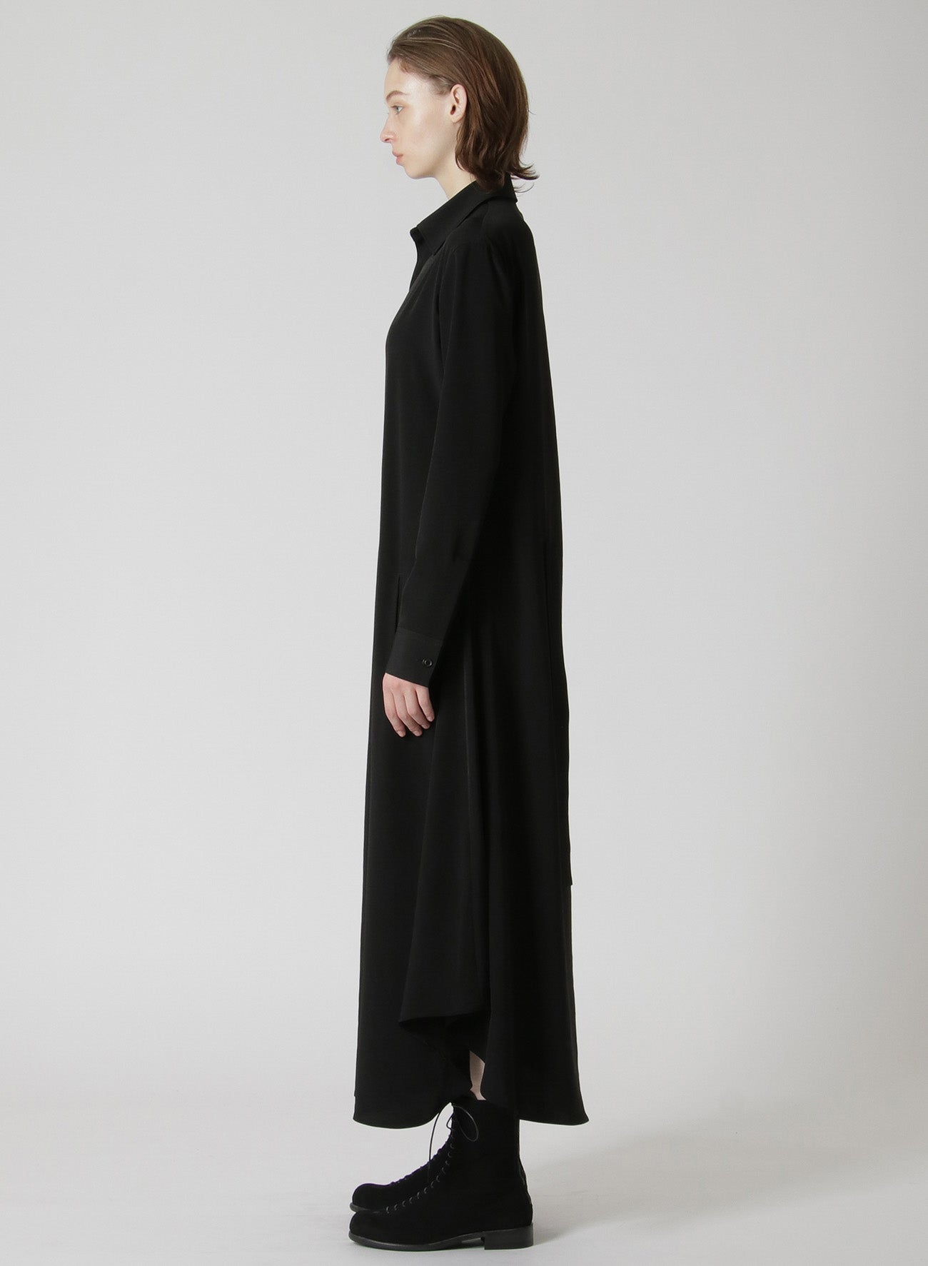 Elegant Crepe de Chine Flared Shirt Dress for Women | Flowy & Comfortable Summer Dress | Perfect for Office, Brunch & Casual Outings