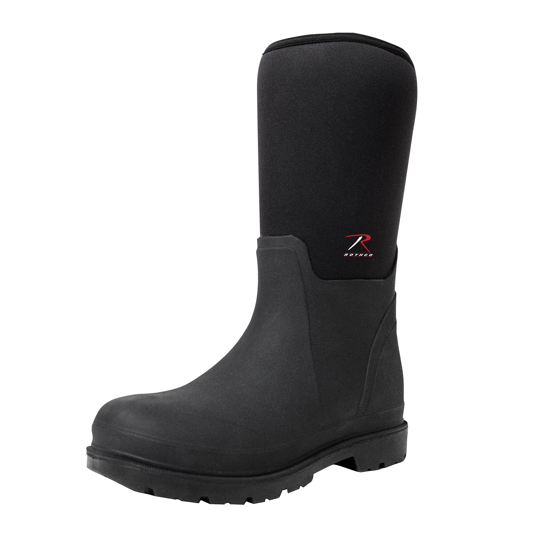 Rothco Men's 14.5 Inch Black Waterproof Rubber Boots - Heavy Duty Work Boots for Hunting, Fishing & Outdoor Activities