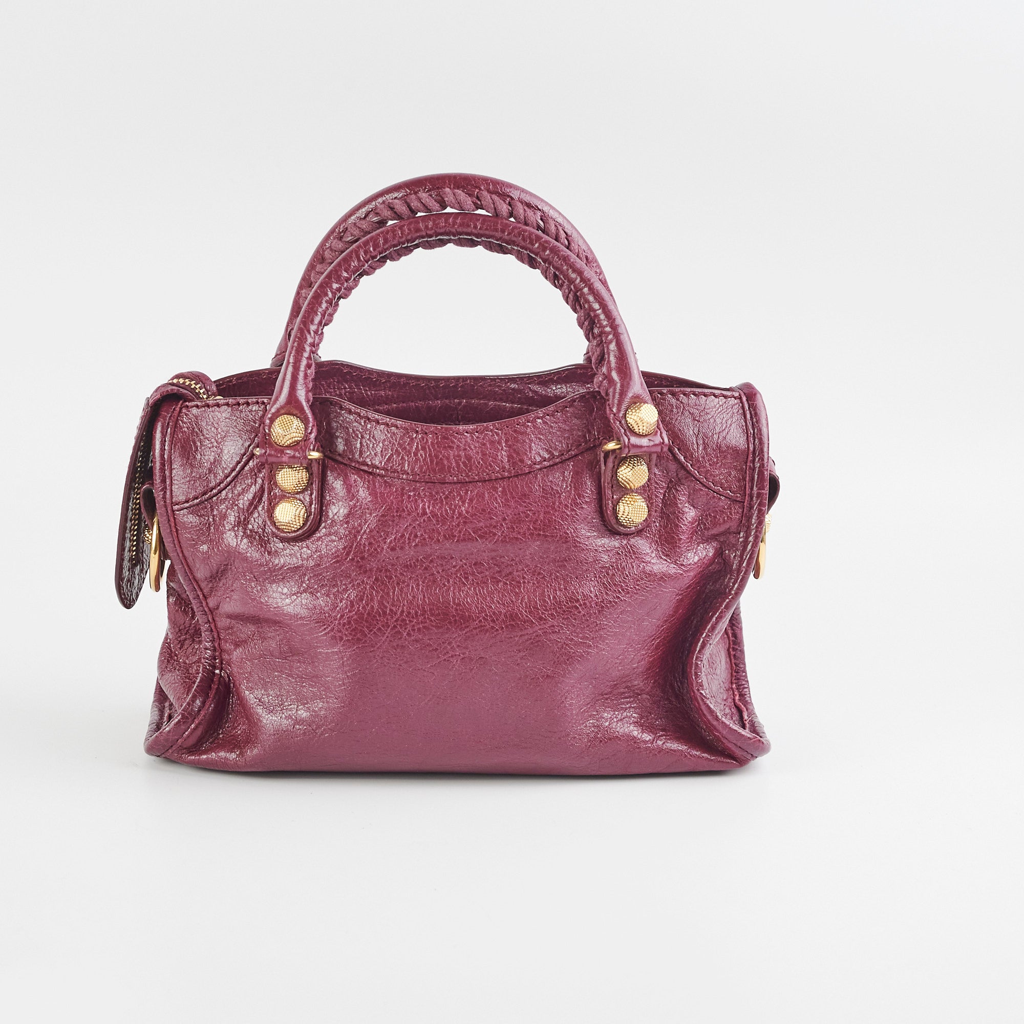 Balenciaga City Mini Crossbody Bag in Burgundy Leather - Stylish & Compact for Everyday Use, Travel, and Night Out