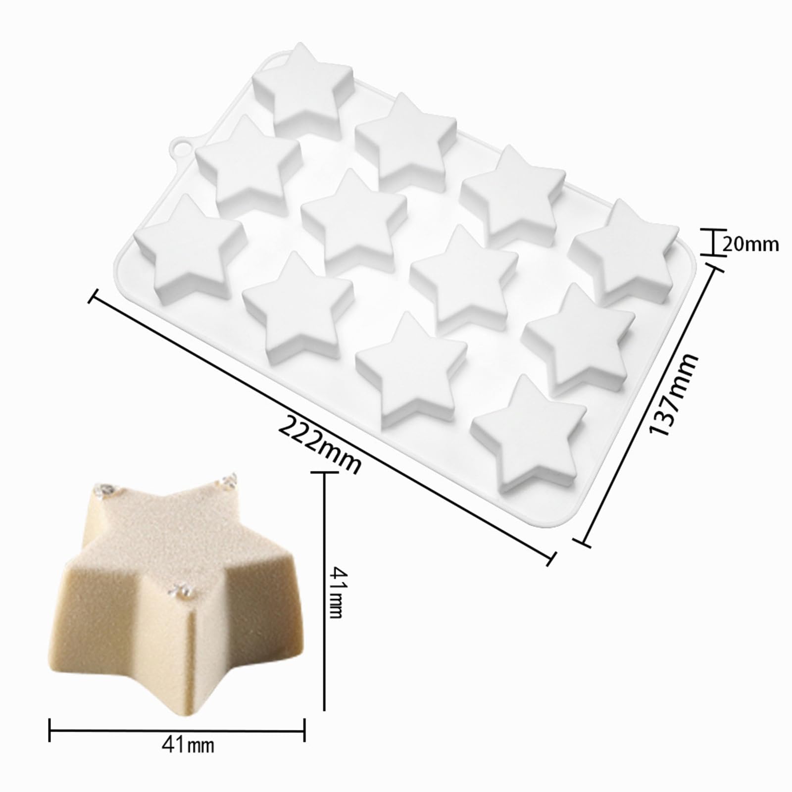 Premium Silicone Star Mold for Chocolate, Candy, Gummies, Jello, Pudding, Soap & Cookies - 4th of July Baking & Party Decorations - Perfect for DIY Desserts, Holiday Treats & Craft Projects (1pc)