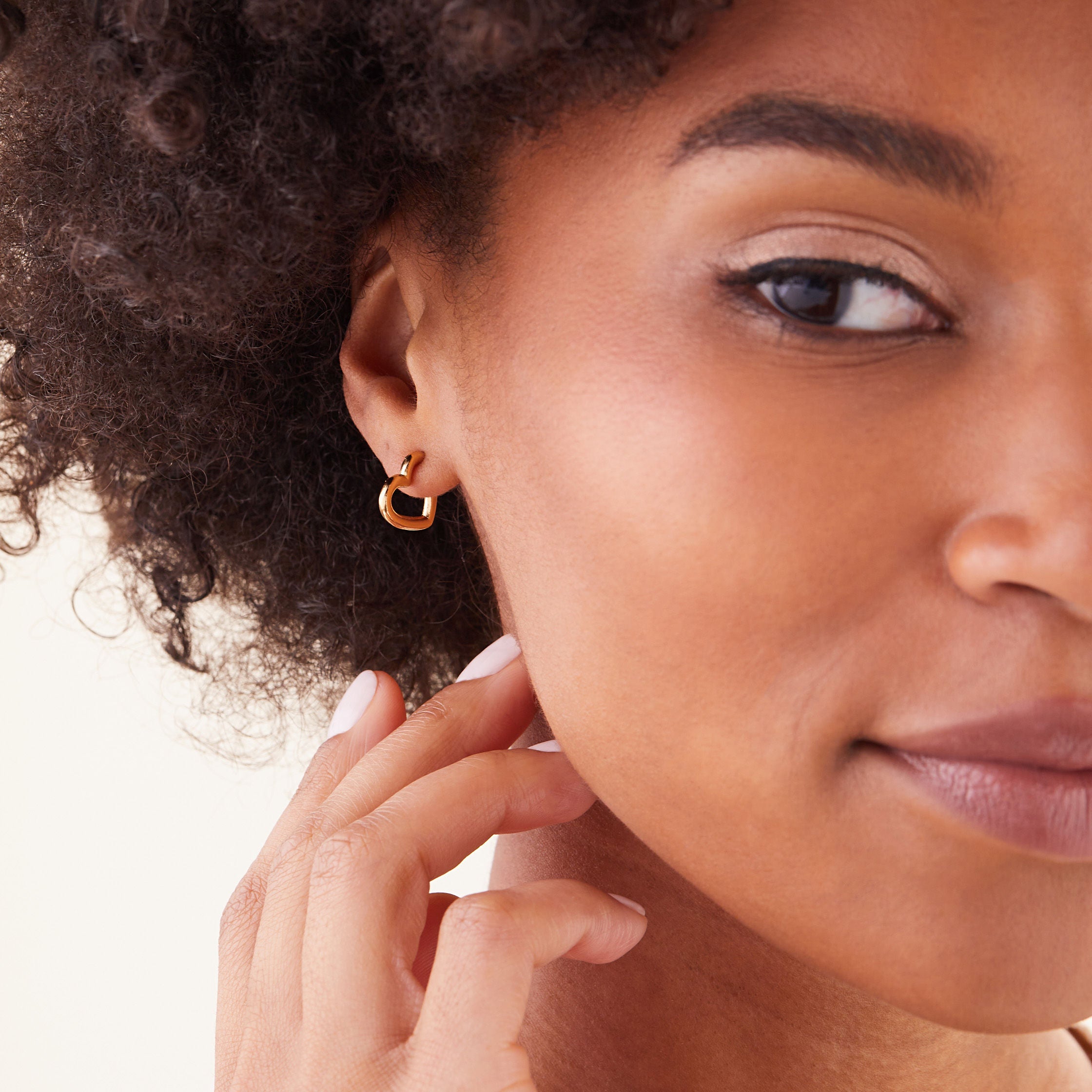 Heart Huggie Hoop Earrings for Women - 14K Gold Plated Small Huggie Earrings - Minimalist Dainty Hoops for Everyday Wear - Perfect Gift for Her, Valentine's Day, Anniversary & Birthday