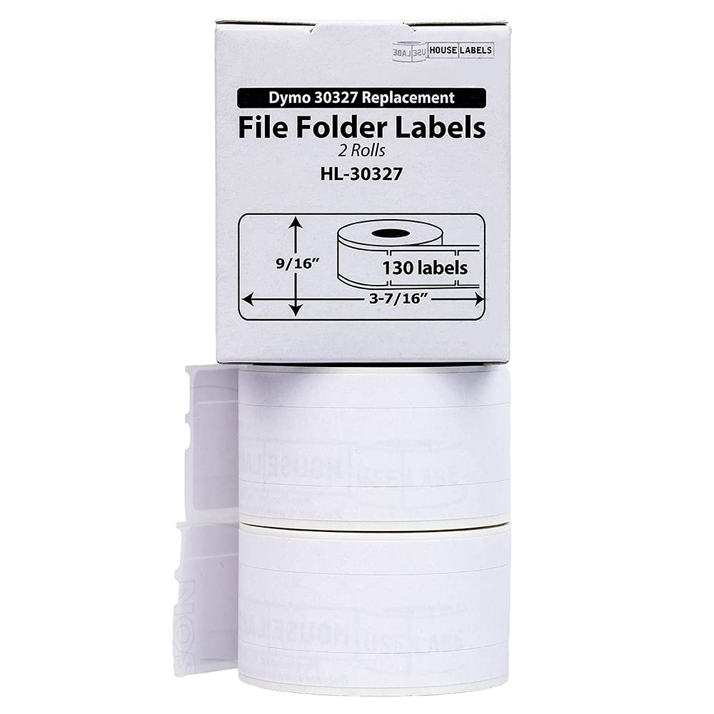 HOUSELABELS Compatible DYMO 30327 30576 File Folder Labels (9/16