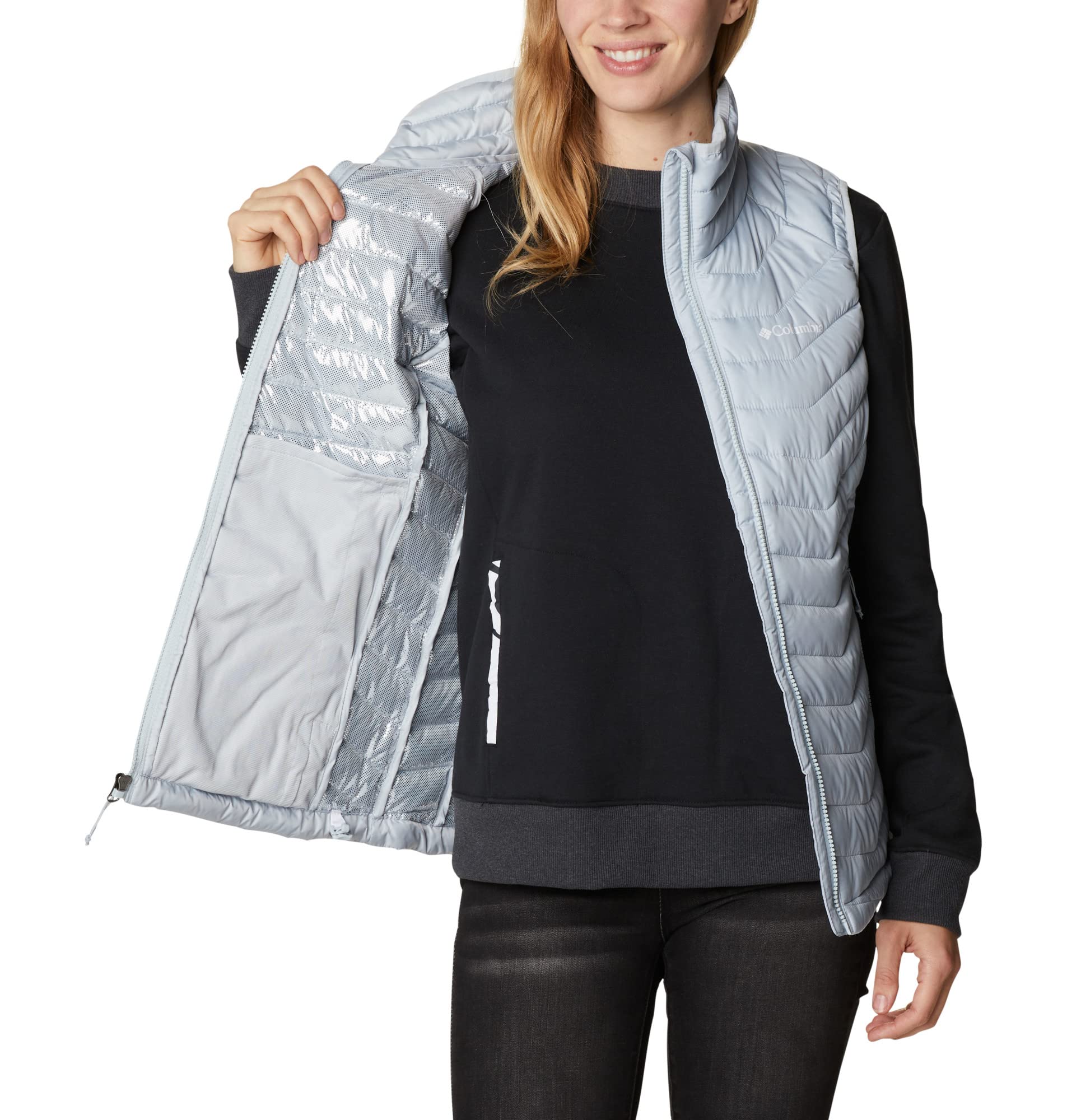 Columbia Women's Powder Lite Vest - Lightweight Insulated Puffer Vest for Outdoor Activities, Hiking, and Winter Sports | Water-Resistant & Warm