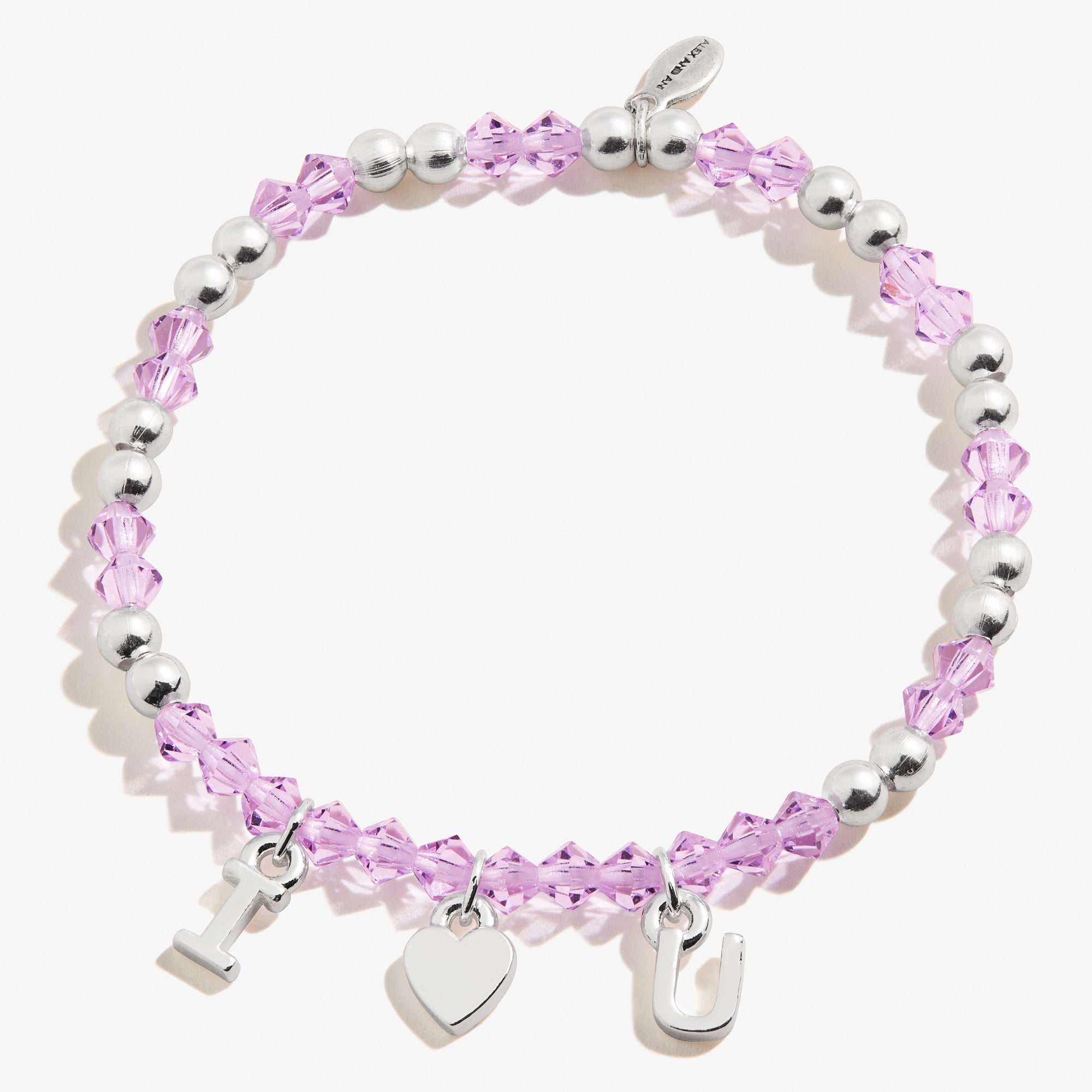 I Heart U Stretch Charm Bracelet - Adjustable Love Bracelet for Women & Girls - Perfect for Valentine's Day, Anniversary & Everyday Wear
