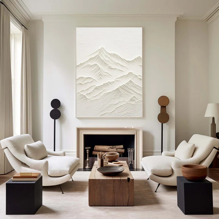 3D Textured Plaster Wall Art - Minimalist Modern Home Decor for Living Room, Bedroom & Office | Abstract Sculpture Artwork #MM306