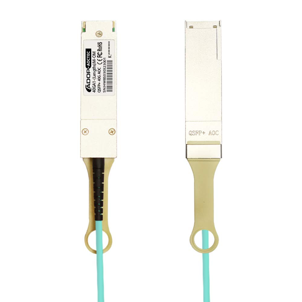 40G QSFP+ Active Optical Cable (AOC) 10M - High-Speed 40Gbase Compatible with Cisco, Ubiquiti, D-Link, Supermicro, QNAP, Netgear, Mikrotik - QSFP+ to QSFP+ Direct-Attach Fiber for Data Centers, Cloud Computing & High-Performance Networking