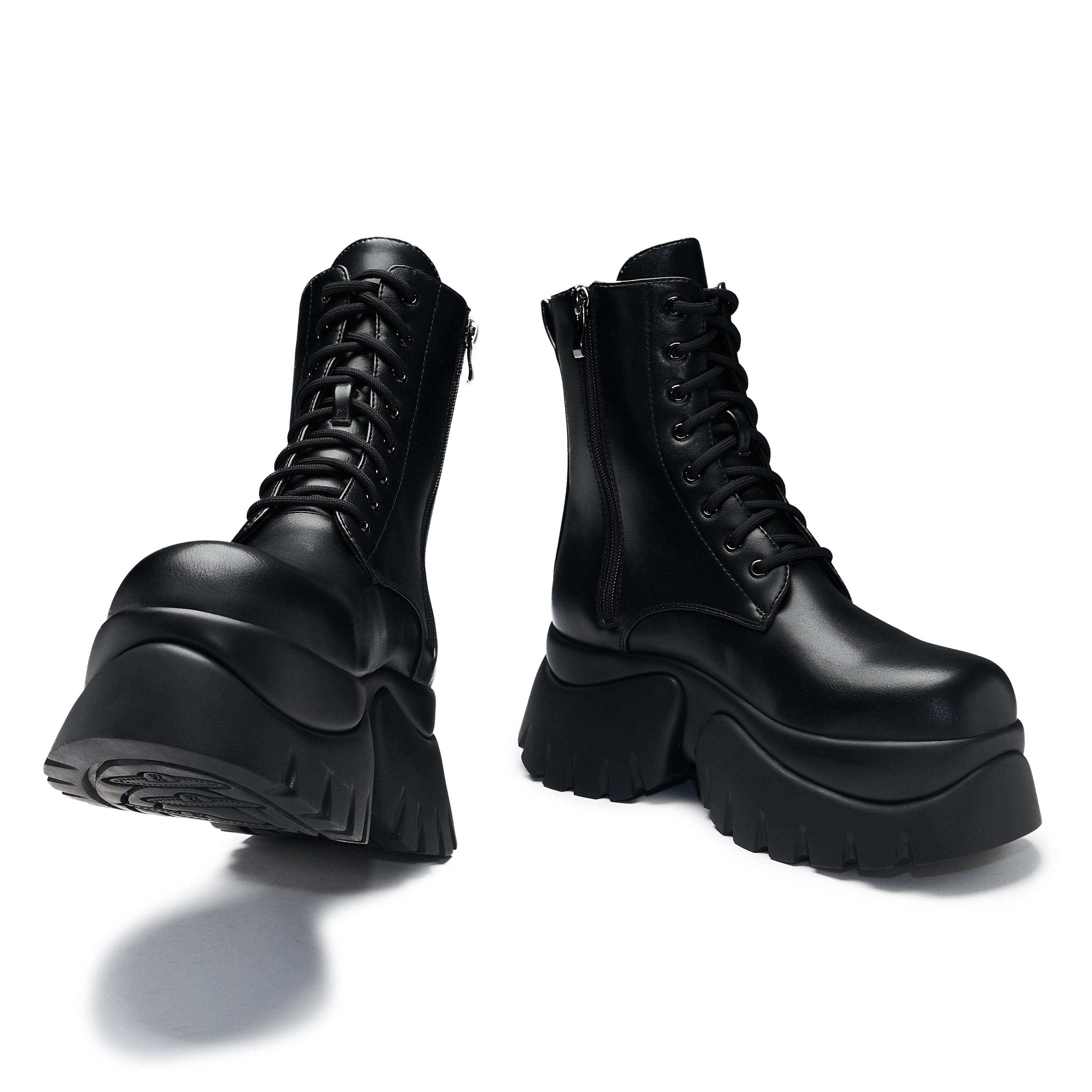 Rancor Men's Vilun Black Leather Lace Up Combat Boots - Stylish & Durable for Outdoor, Work & Casual Wear