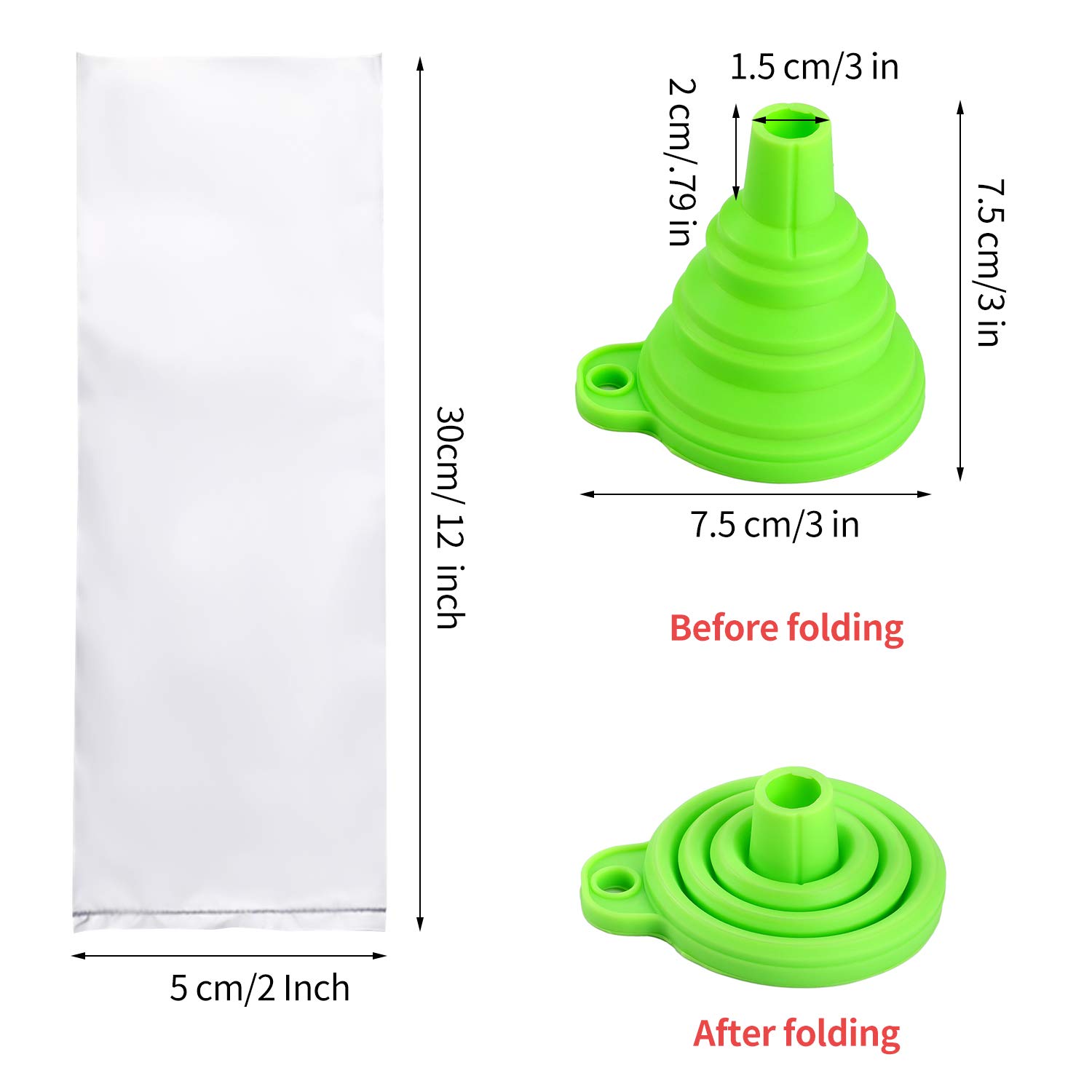 Boao 240-Piece Disposable Ice Lolly Bags with Silicone Funnel - 12 Inch Plastic Freeze Pop Molds for Homemade Yogurt Candy, Popsicles & DIY Frozen Treats - Perfect for Summer Parties, Kids Snacks & Dessert Making